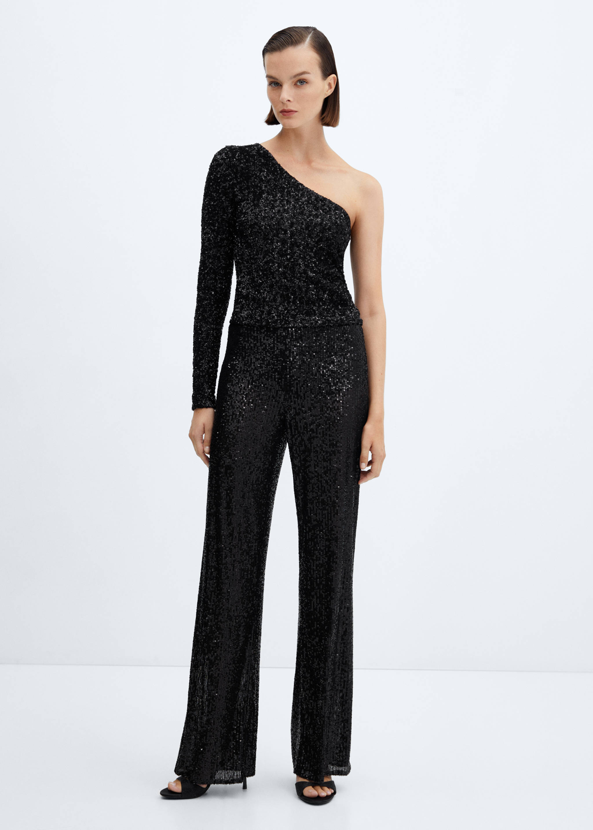 Top asimétrico lentejuelas - Plano general