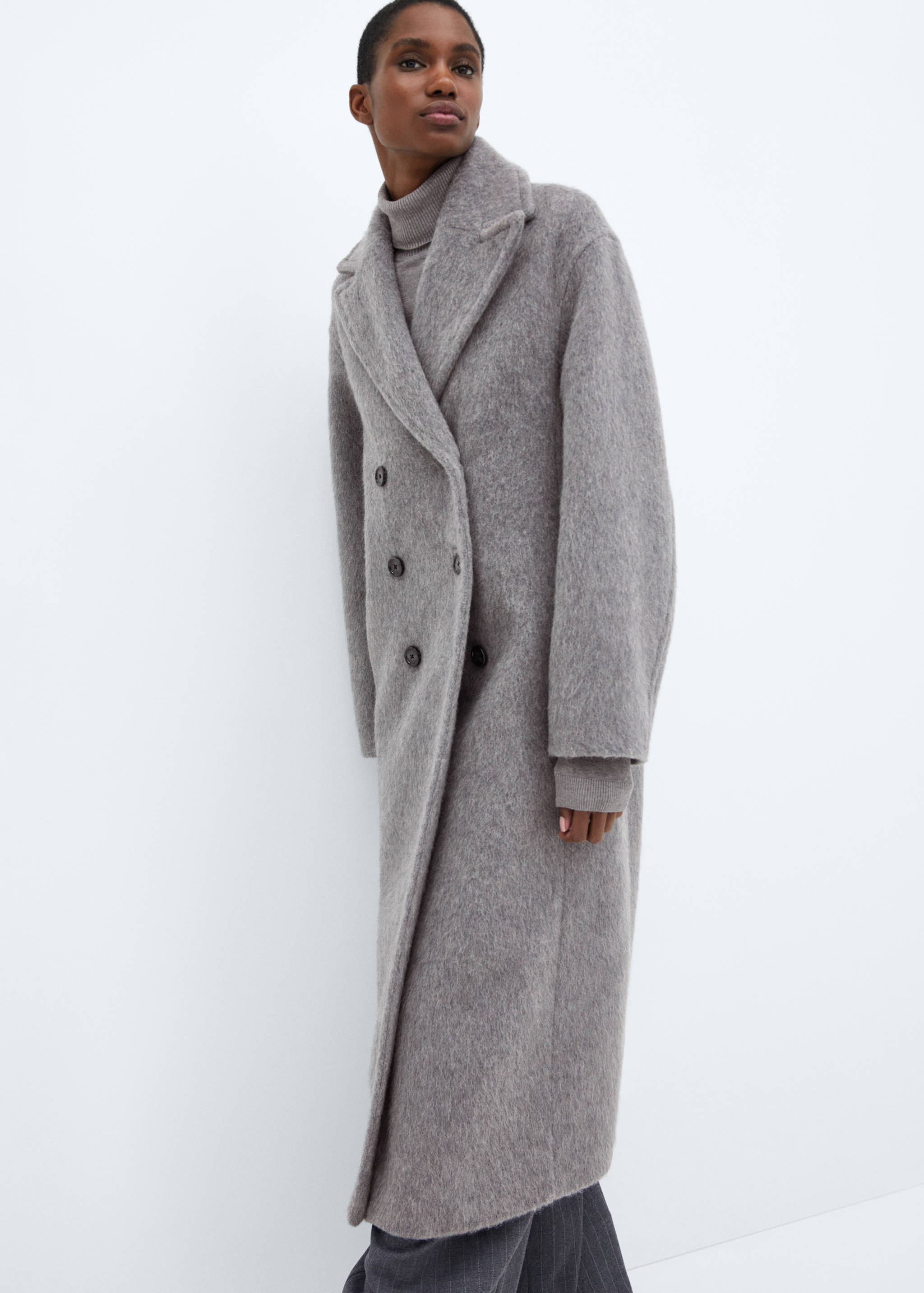 Double-breasted wool coat - Details of the article 2