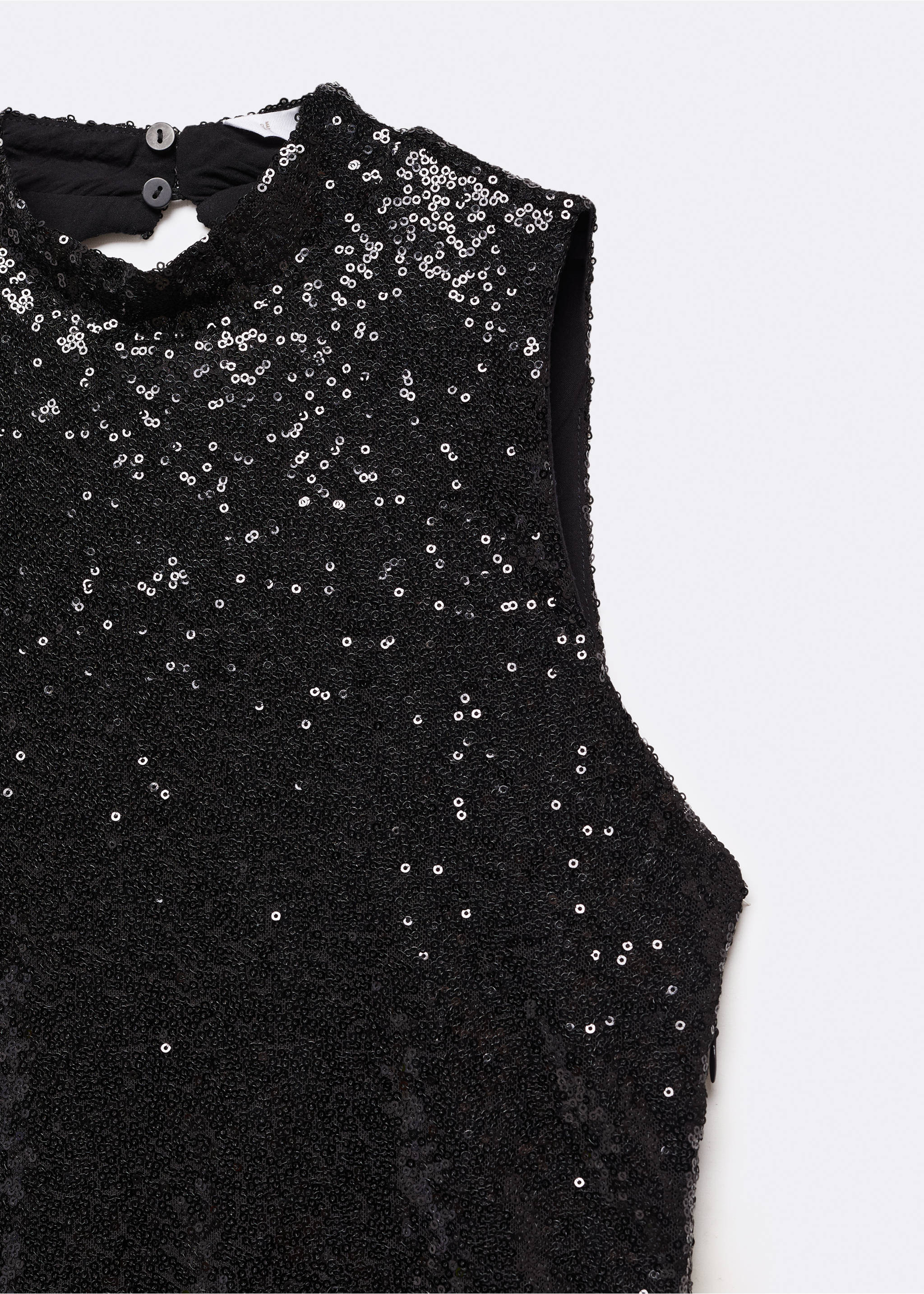 Mono largo lentejuelas - Detalle del artículo 8, Negro. Ref: 57089215-00.