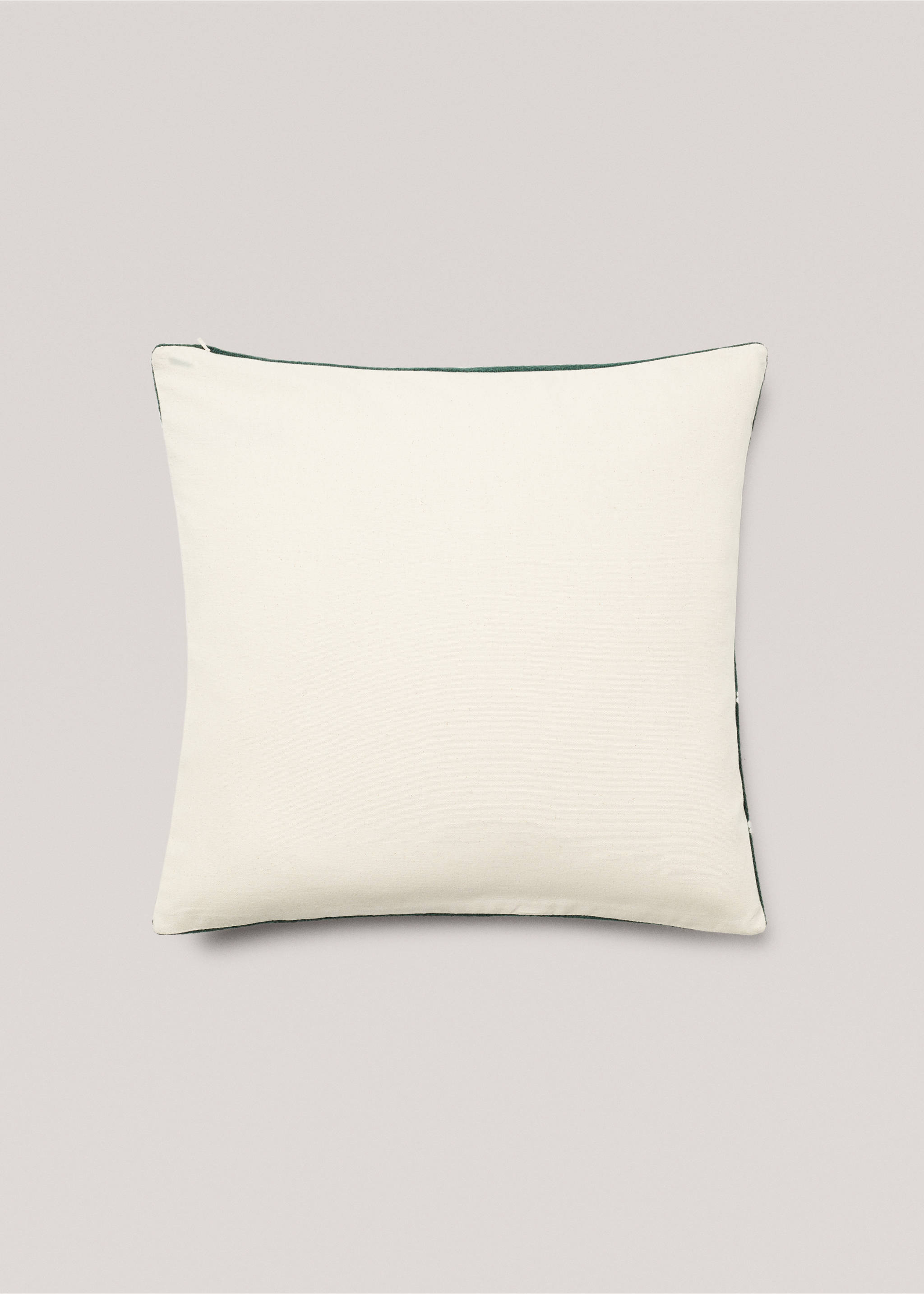 Stitch cushion cover 50x50cm - Details of the article 1, Dark Green. Ref: 57089220-00.