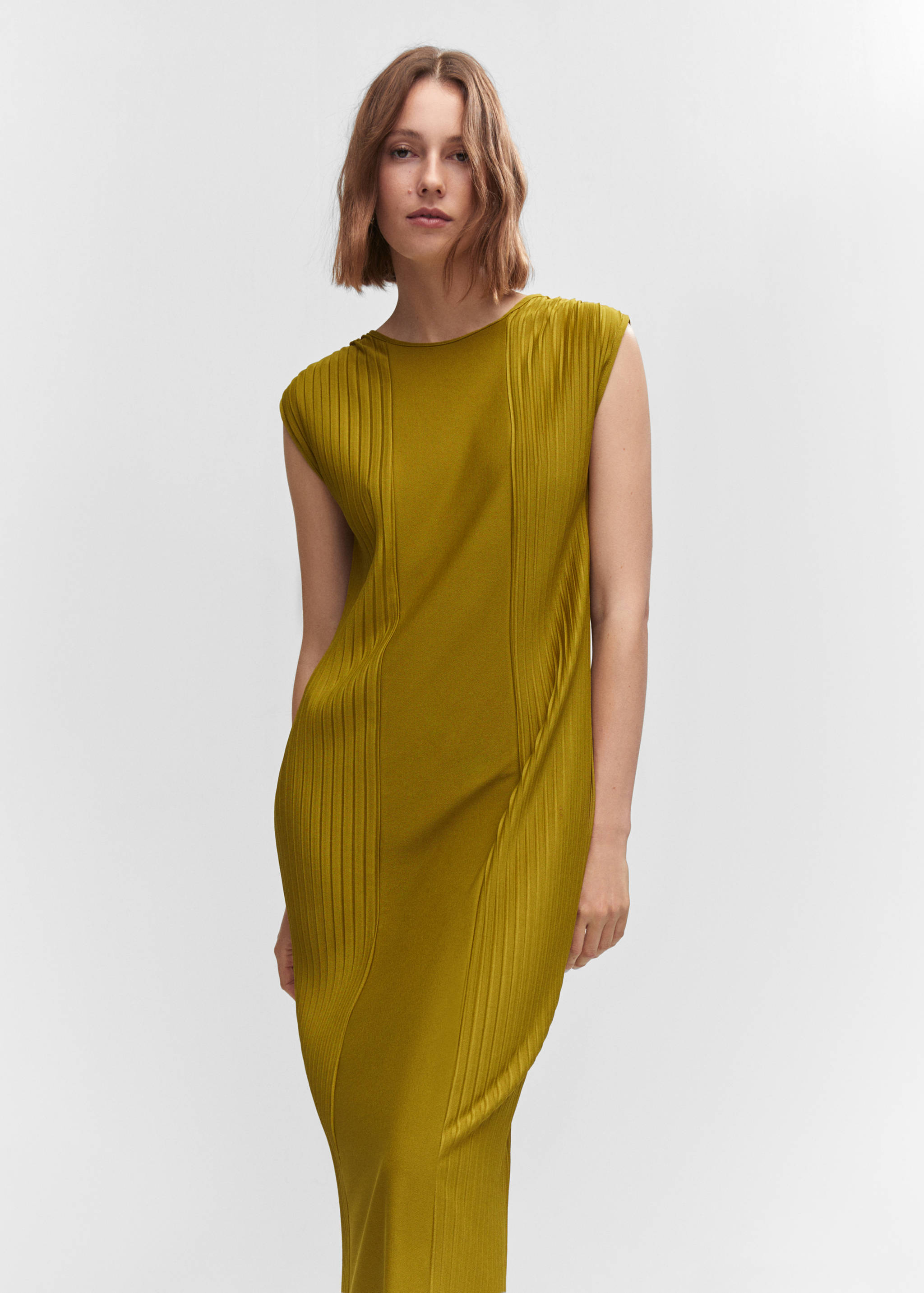 Pleated detail dress - Medium plane