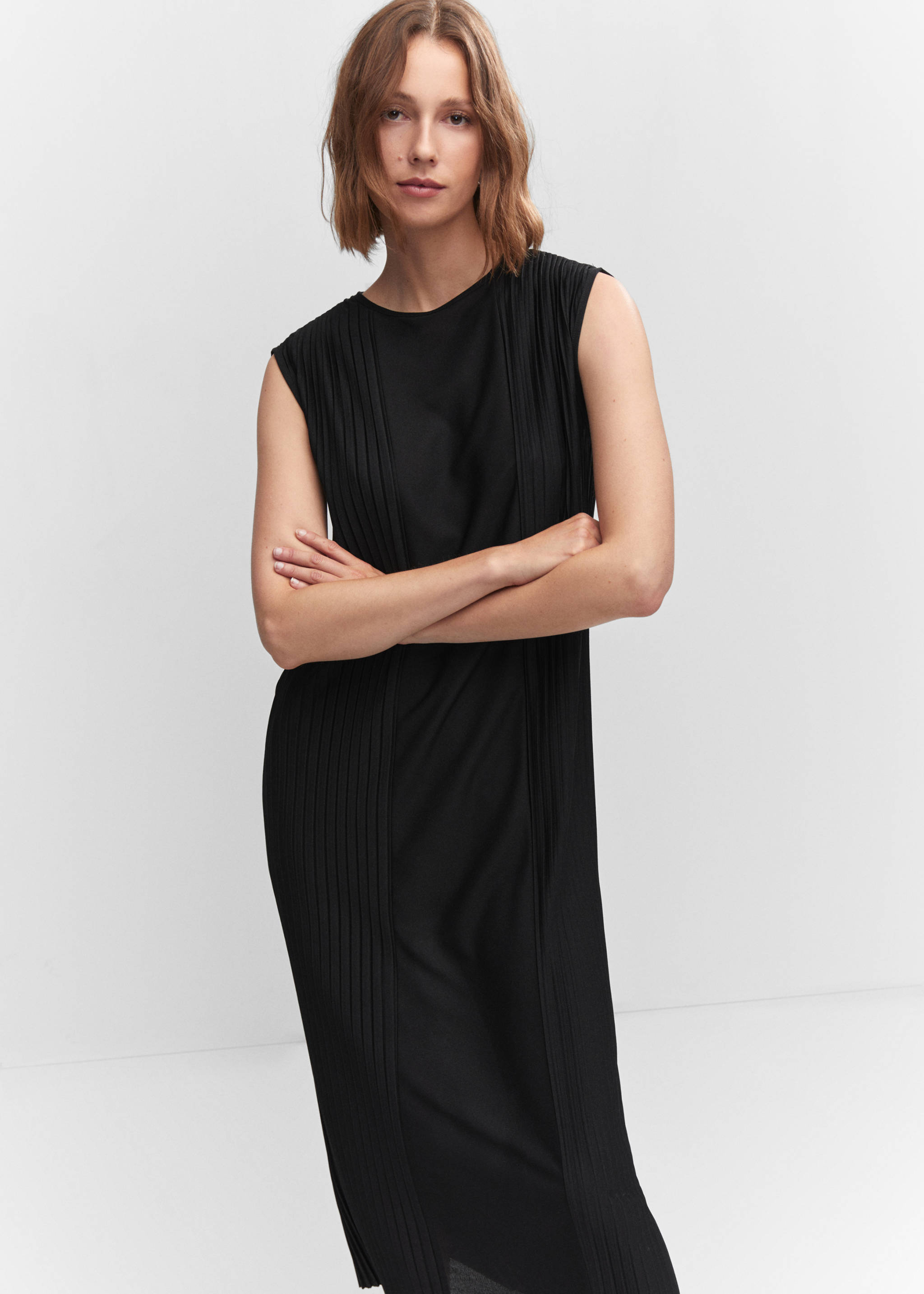 Pleated detail dress - Medium plane