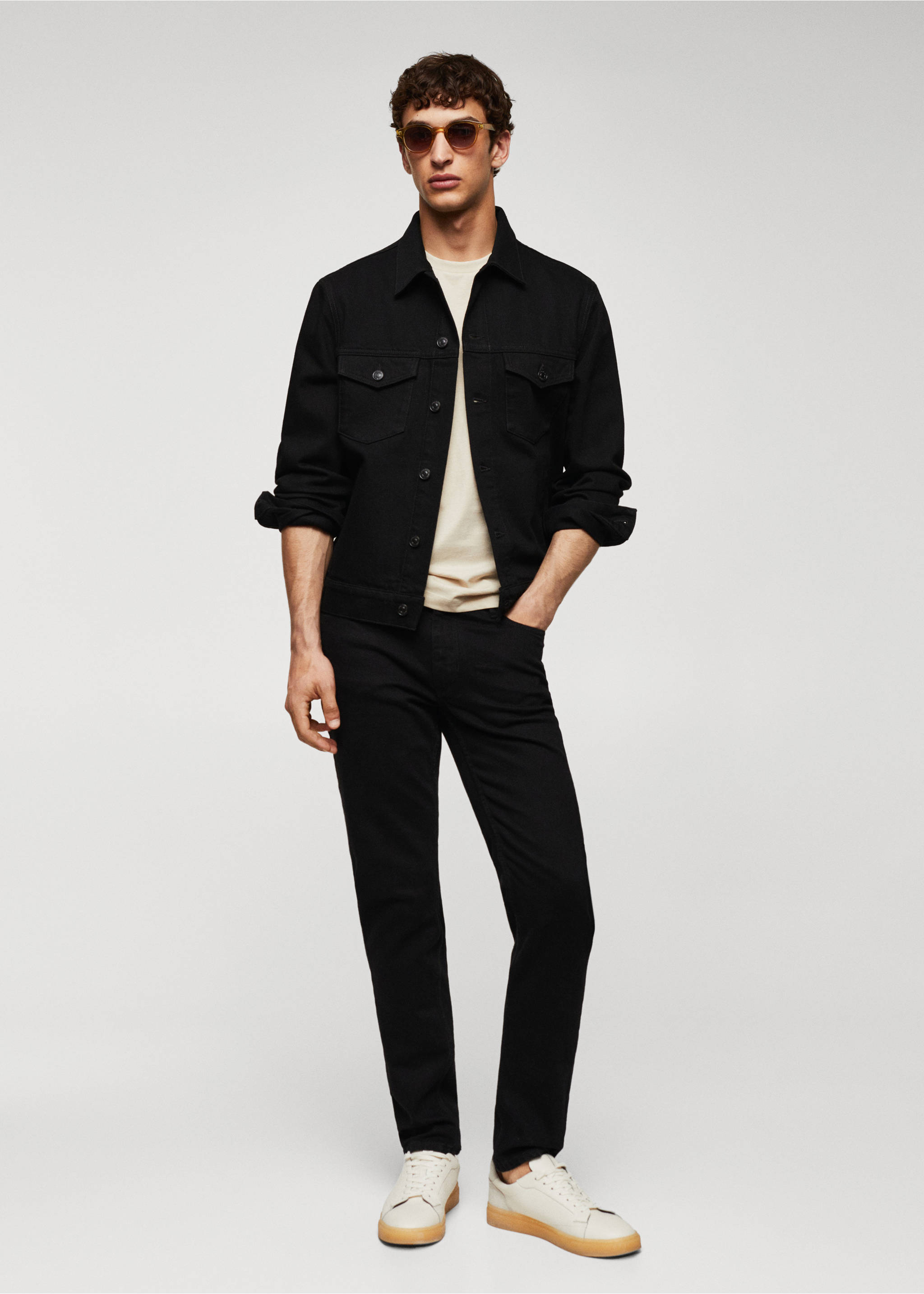 Blouson en jean essentiel - Plan général, Black denim. Ref: 57092517-00.