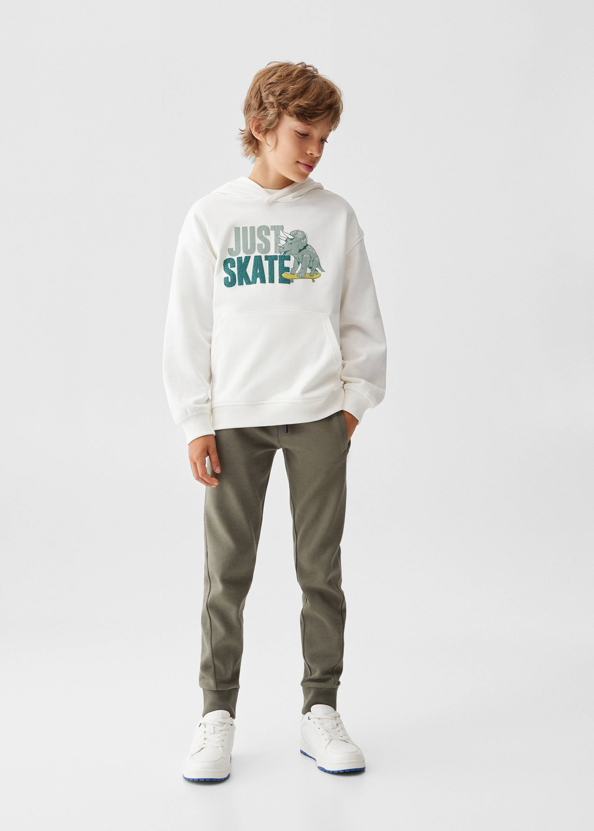 Gemustertes Baumwoll-Sweatshirt - Allgemeine Ansicht