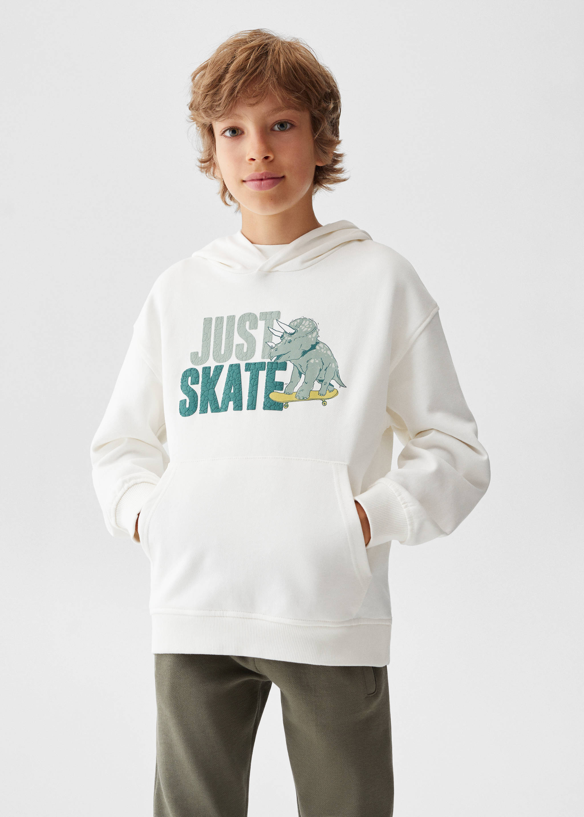 Gemustertes Baumwoll-Sweatshirt - Mittlere Ansicht