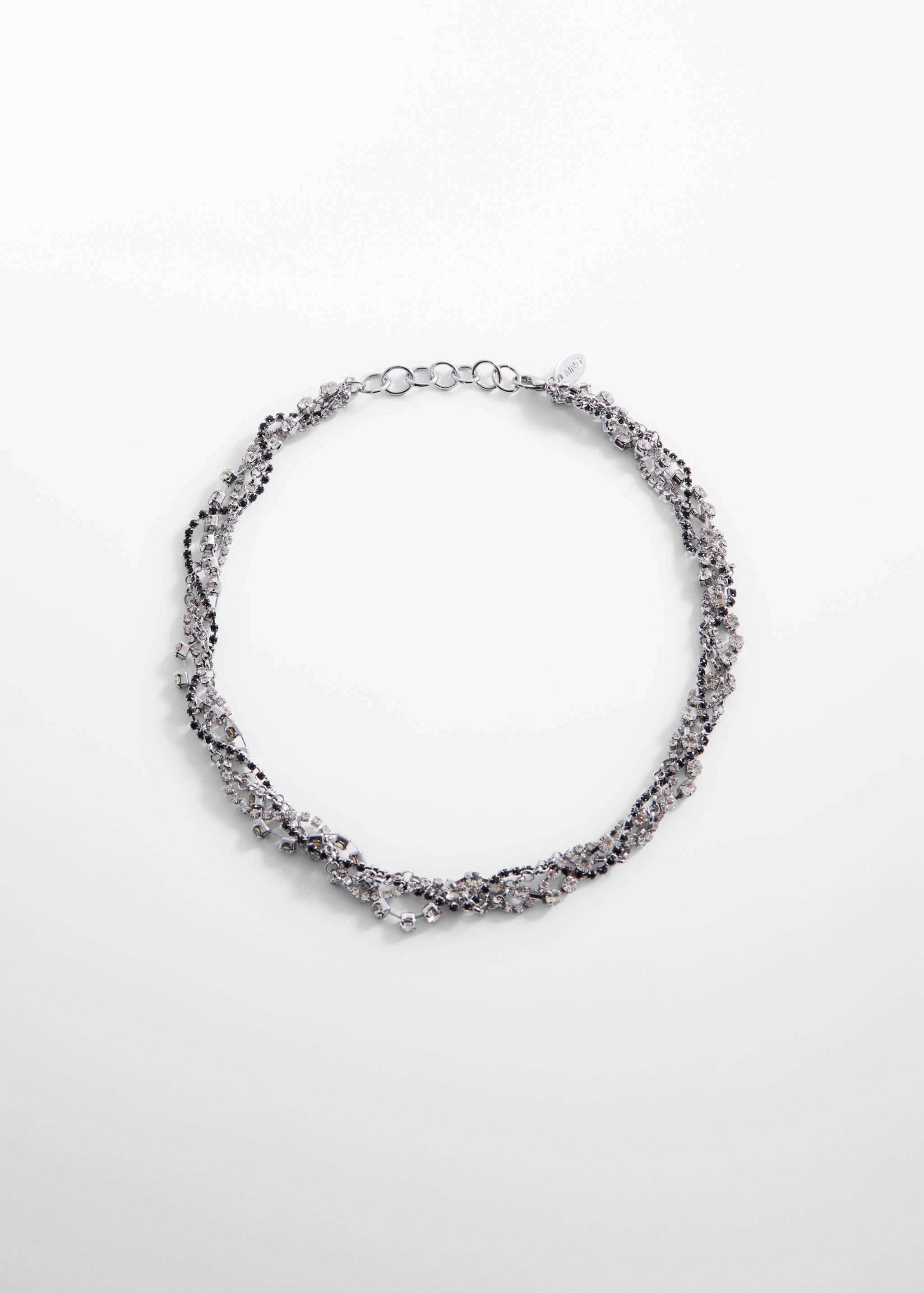Rhinestone intertwined necklace - Article without model
