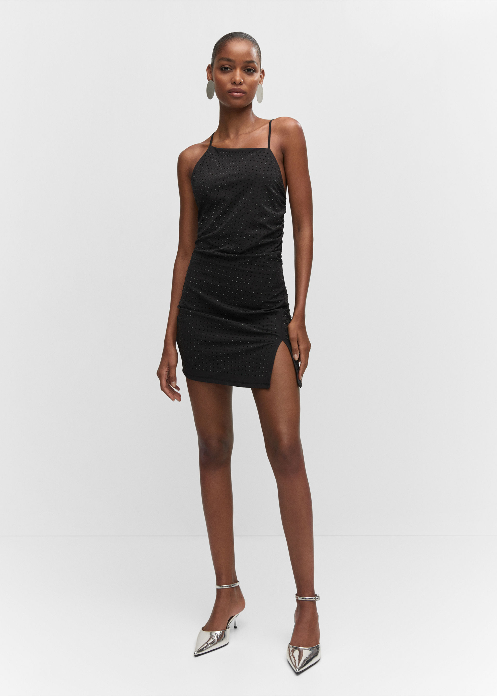 Asymmetrical rhinestone dress - General plane