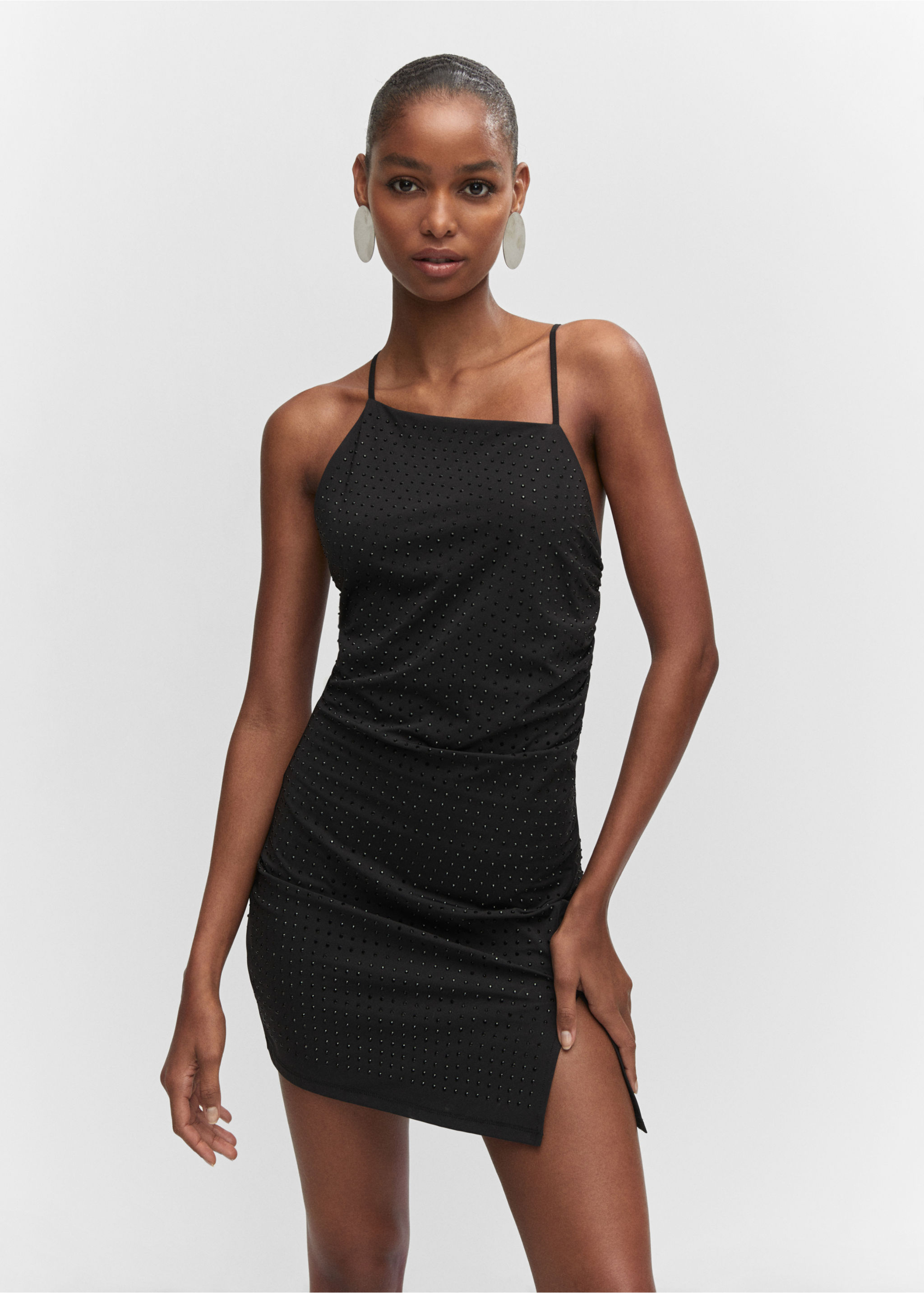 Asymmetrical rhinestone dress - Medium plane