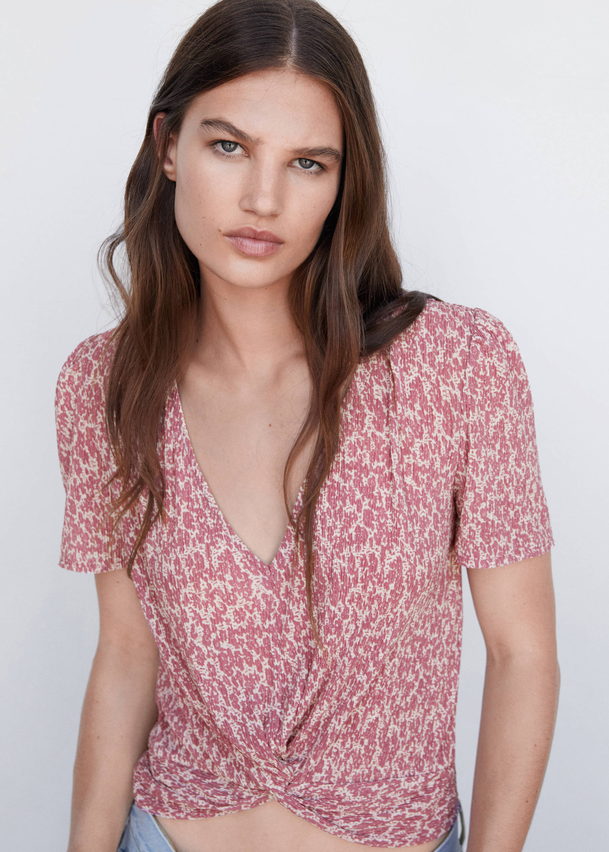 Blouse texturée nœud - Détail de l'article 1