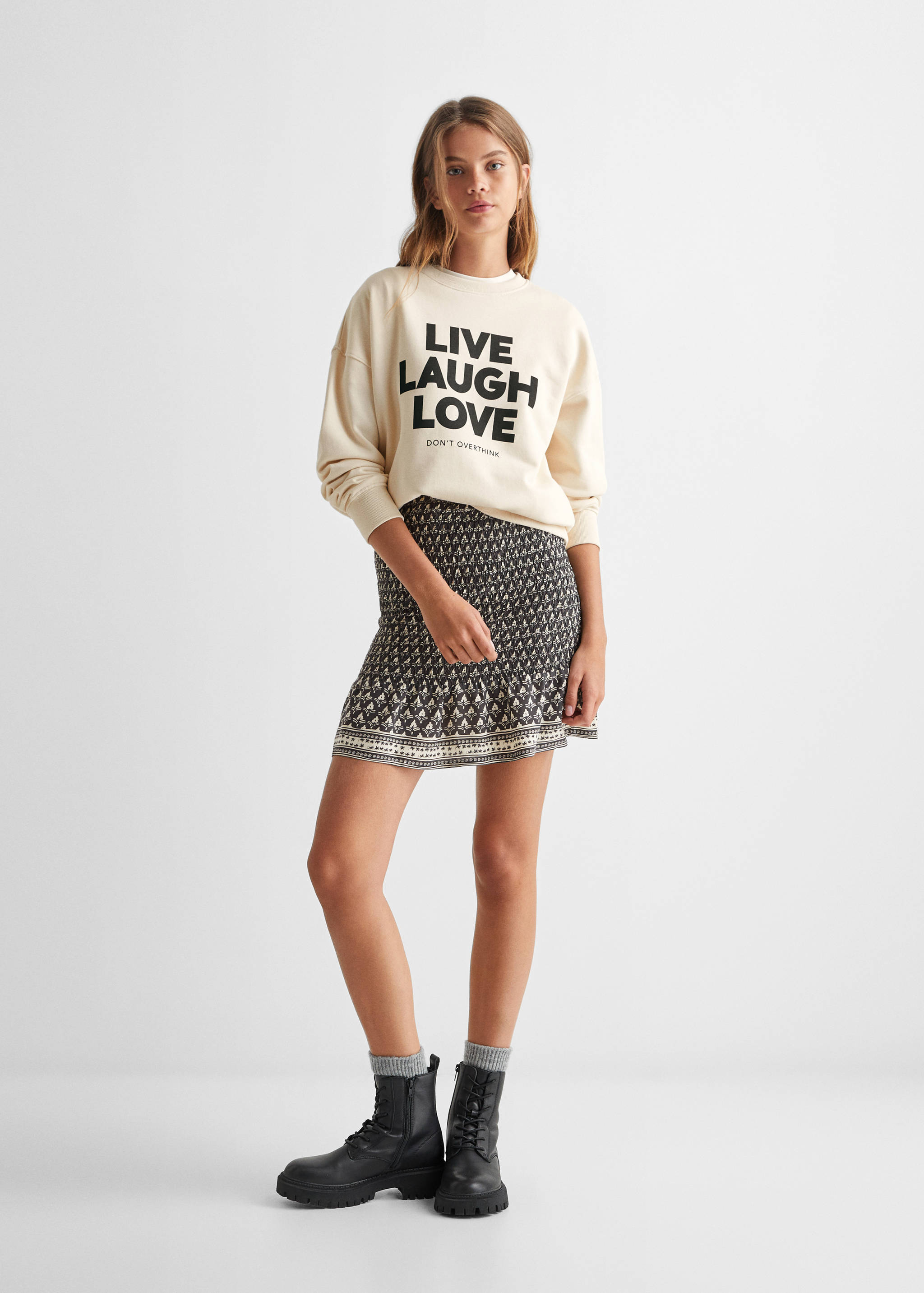 Printed pleated skirt - General plane