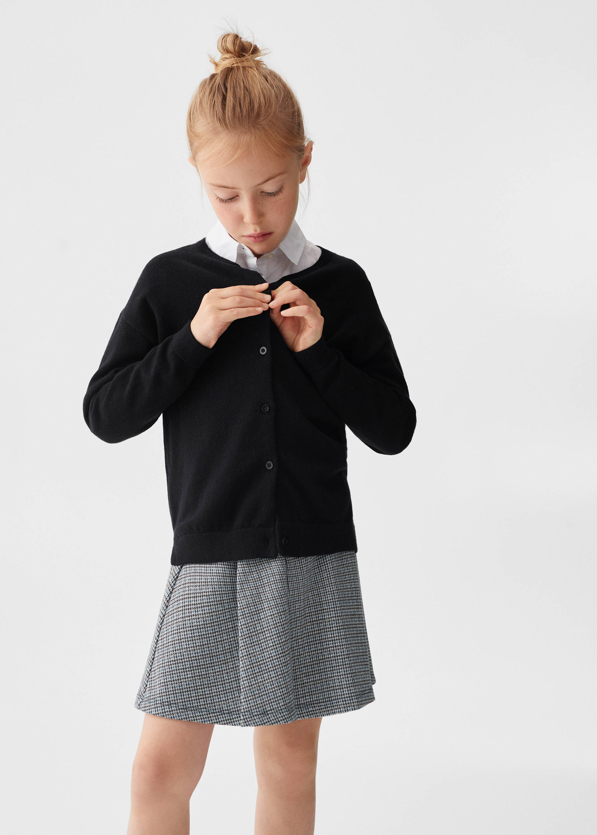 Cardigan de malha de algodão - Plano médio