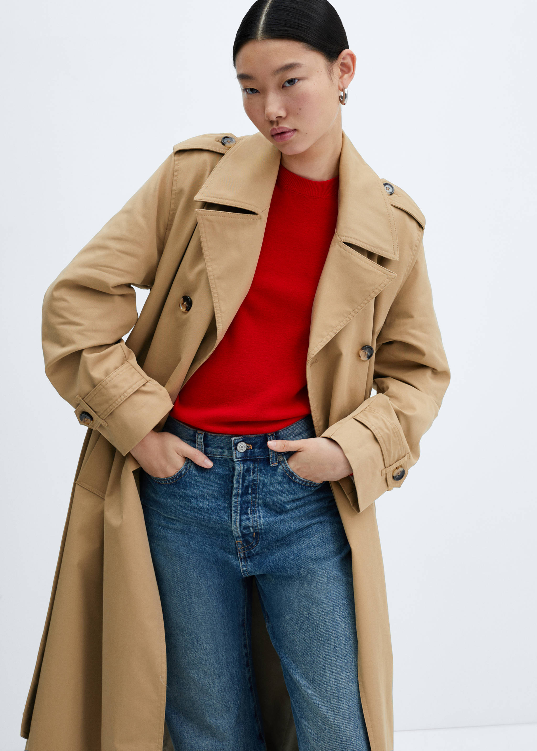Double-breasted trench coat - Details of the article 2