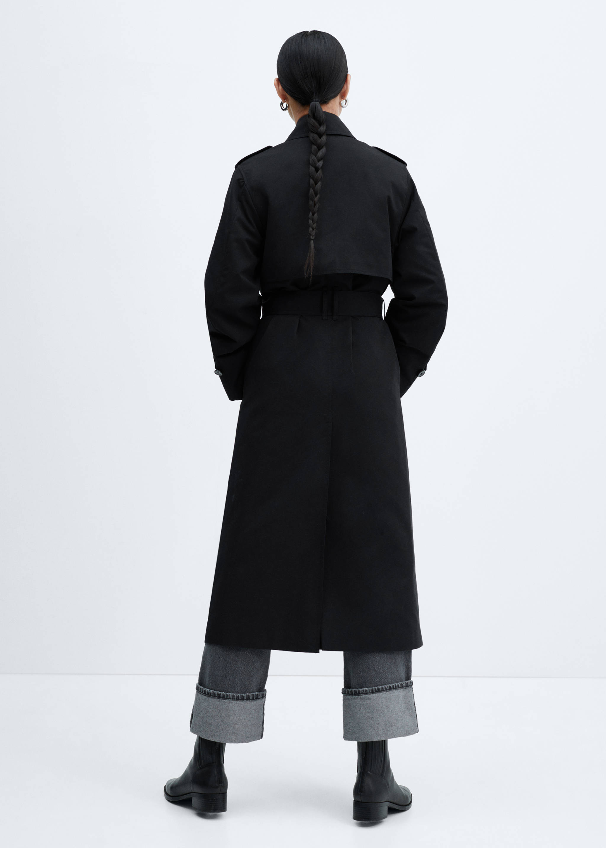 Zweireihiger Trenchcoat - Rückseite des Artikels