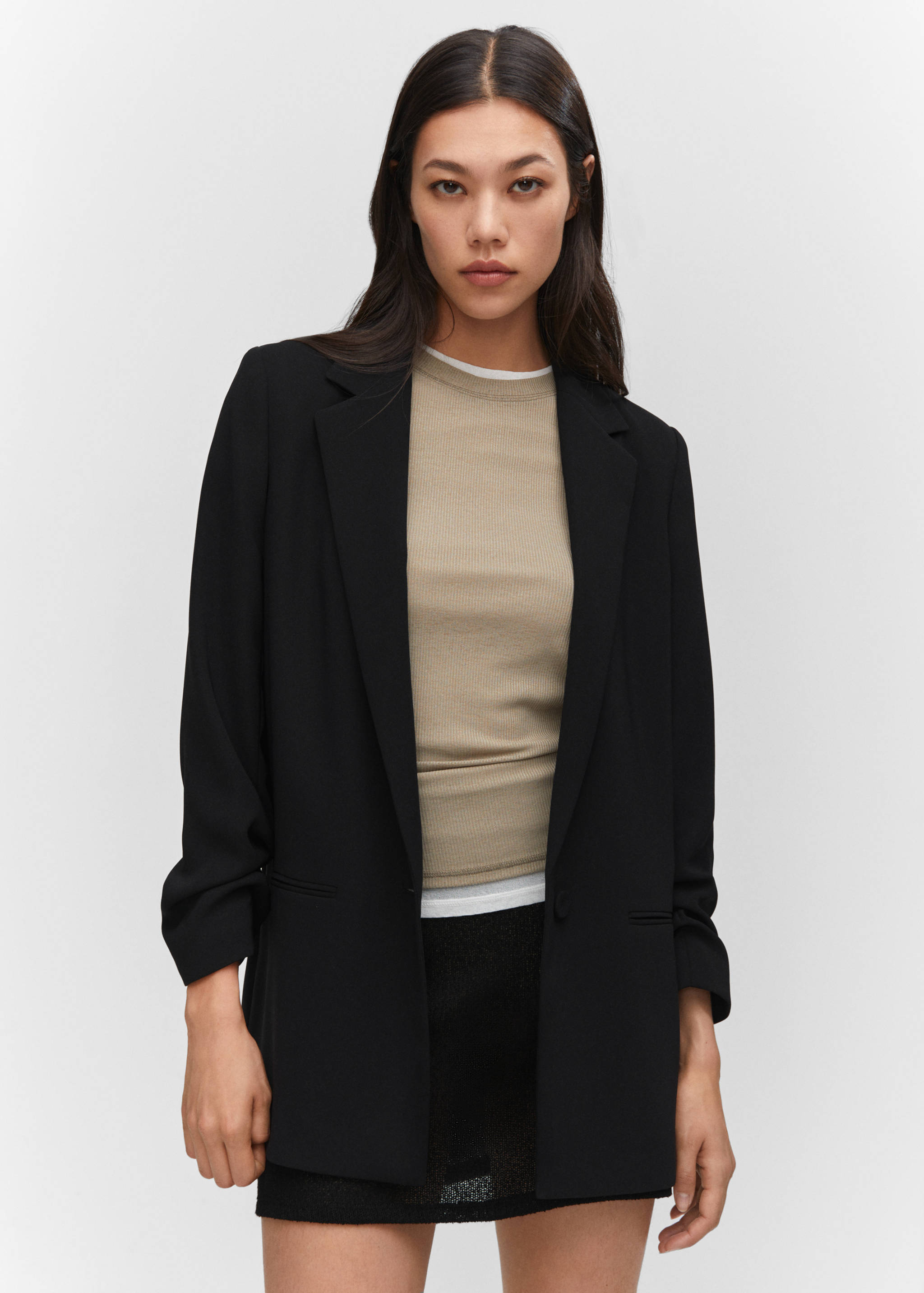 Jacket with gathered sleeves - Medium plane