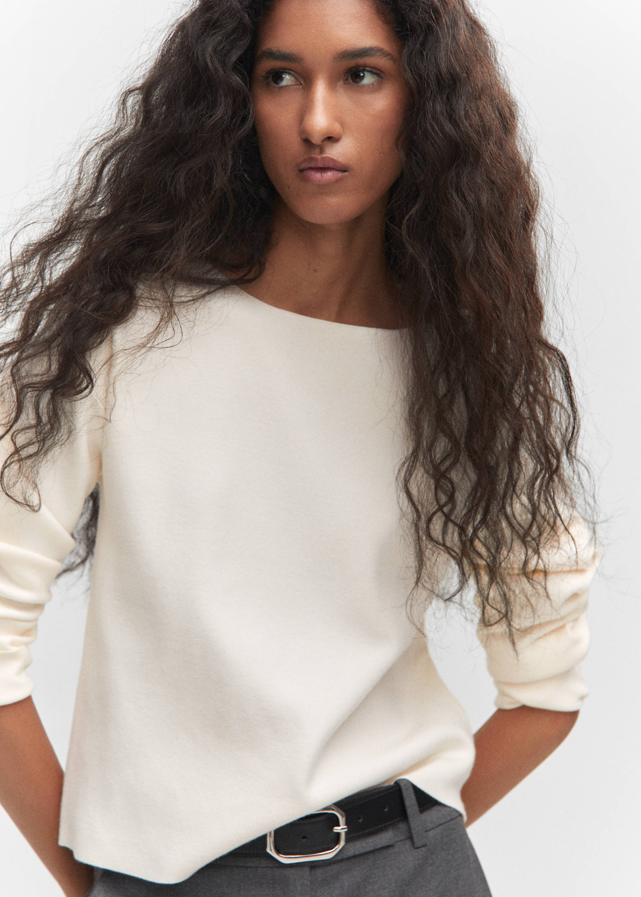 Strickpullover mit Bateau-Ausschnitt - Detail des Artikels 1