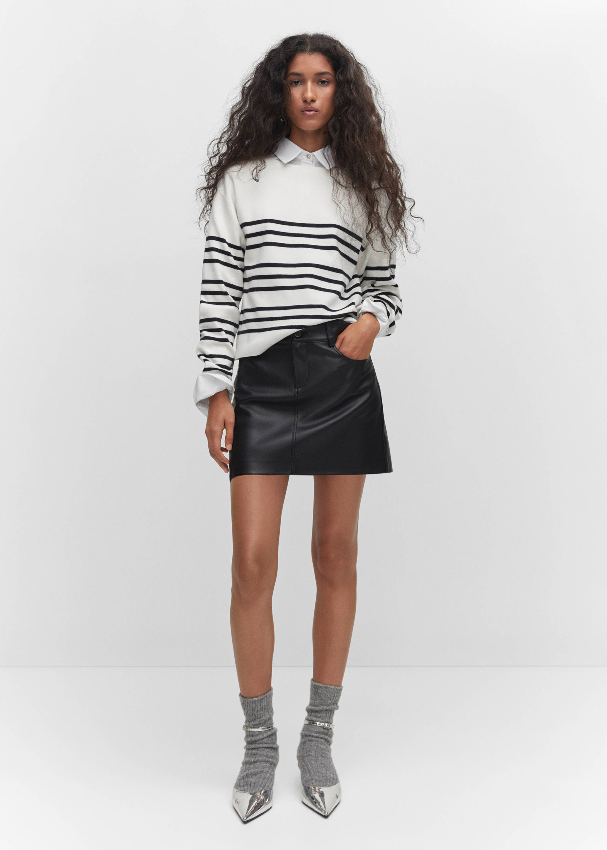 Strickpullover mit Bateau-Ausschnitt - Allgemeine Ansicht