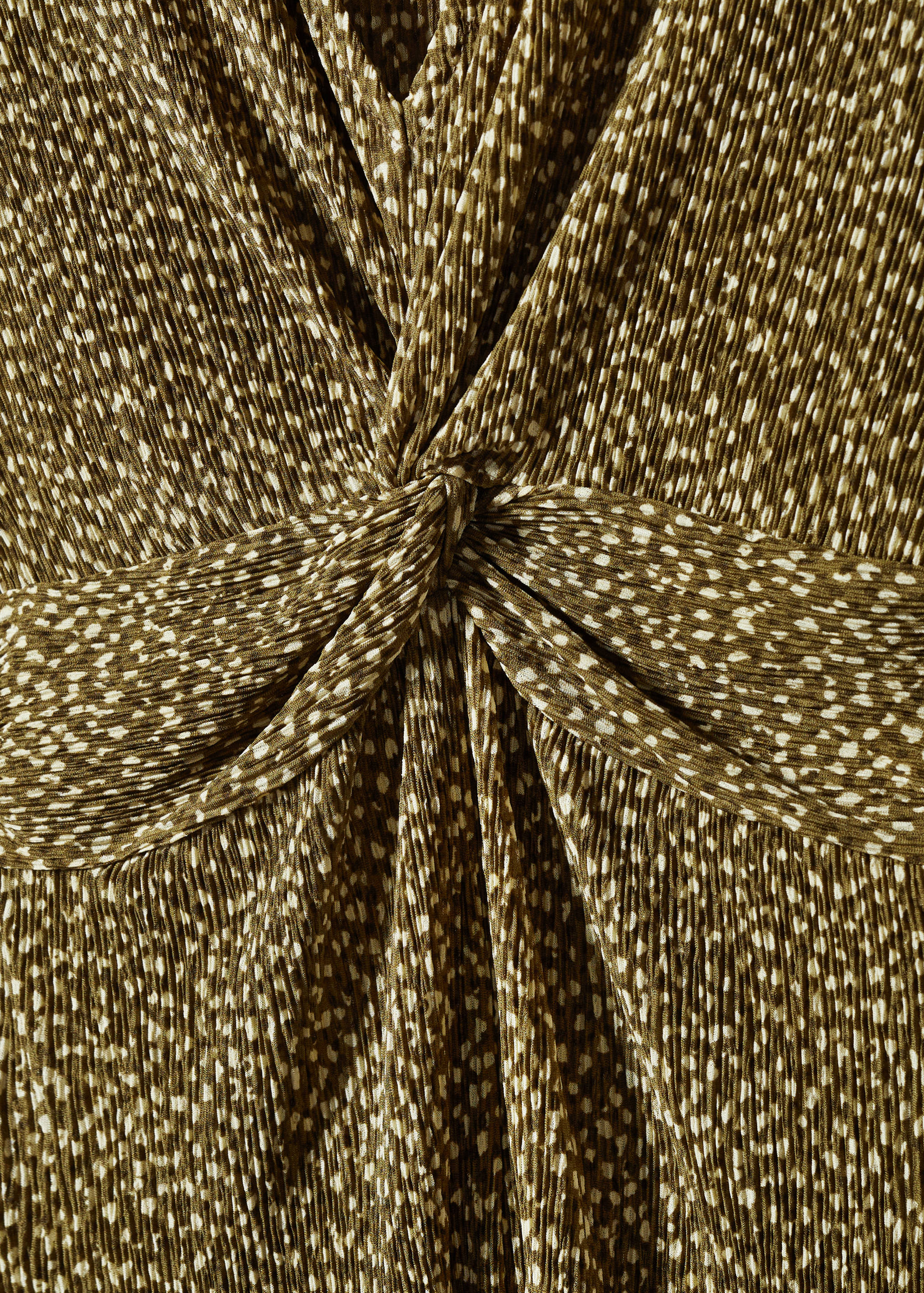 Short printed dress with knot detail - Details of the article 8