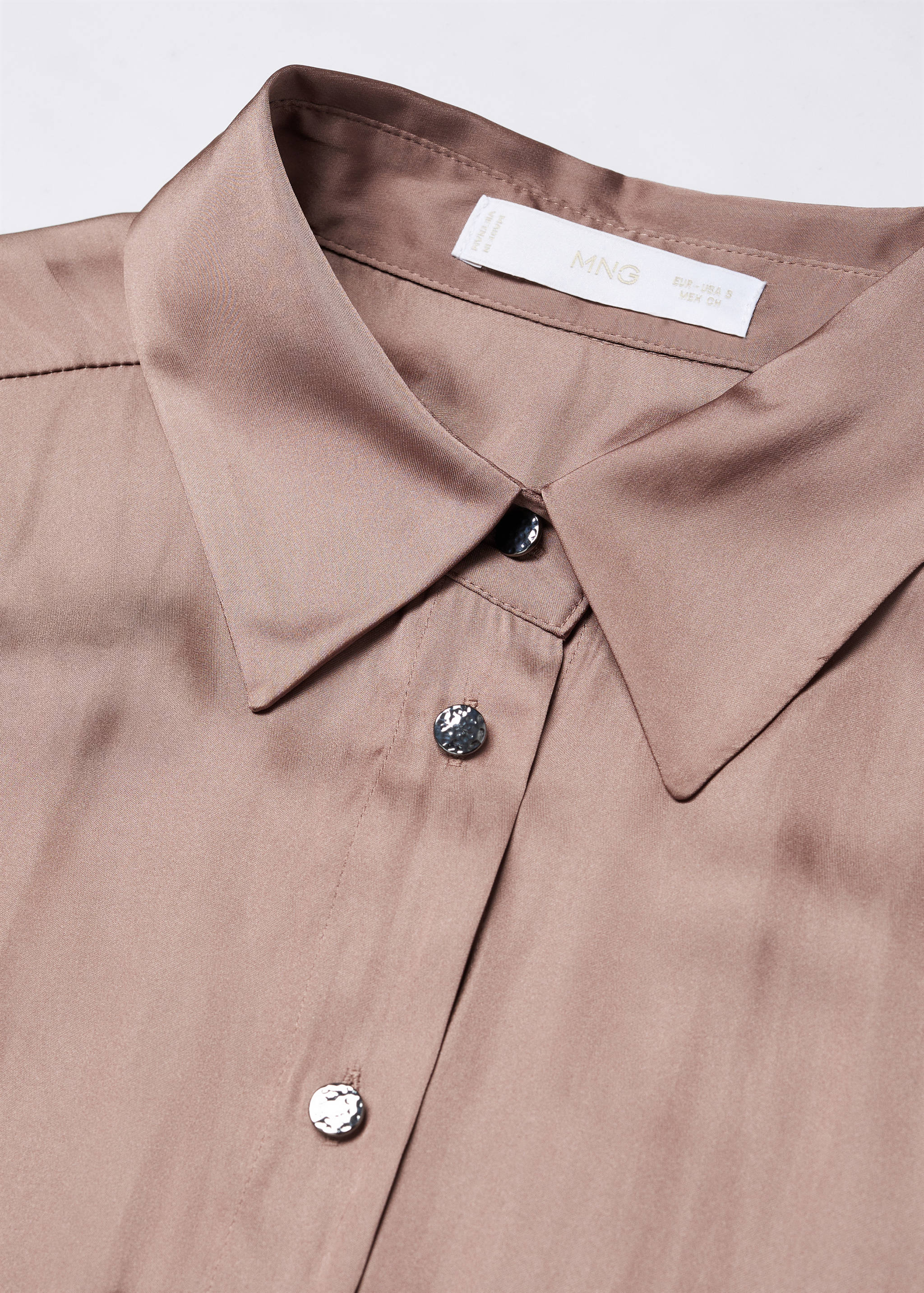 Granota llarga camisera setinada - Detall de l'article 8