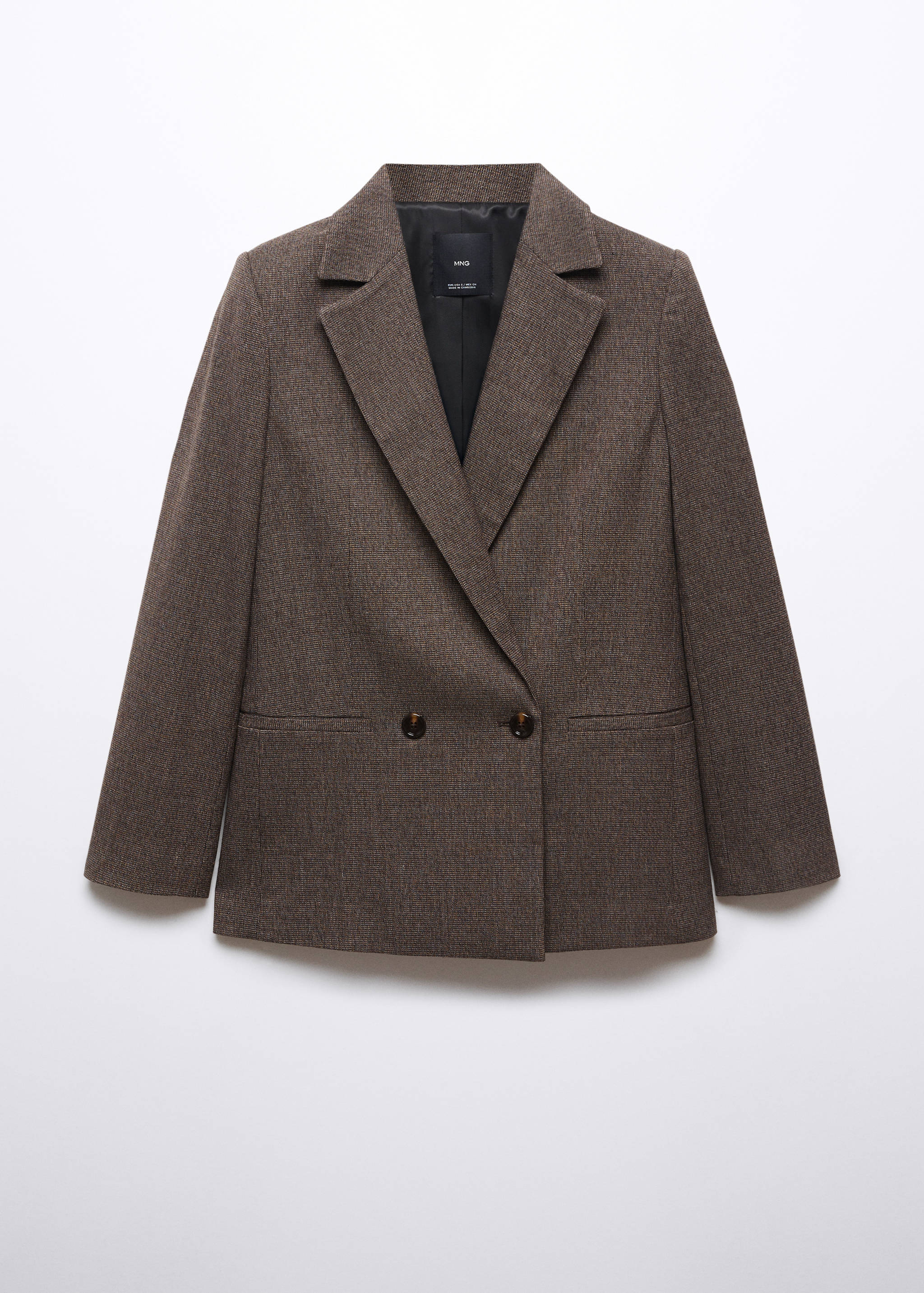 Double-breasted blazer with button - Article without model