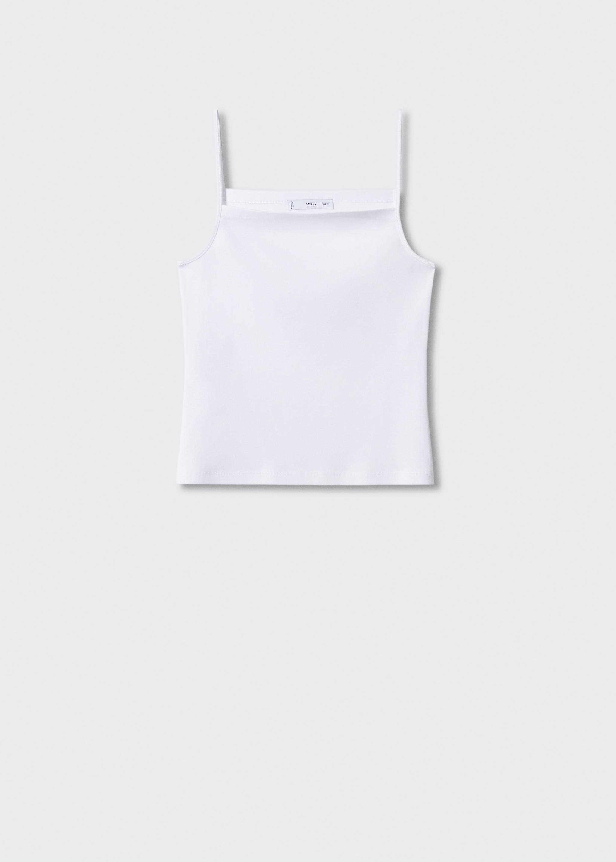 Strapless straight-neck top - Article without model