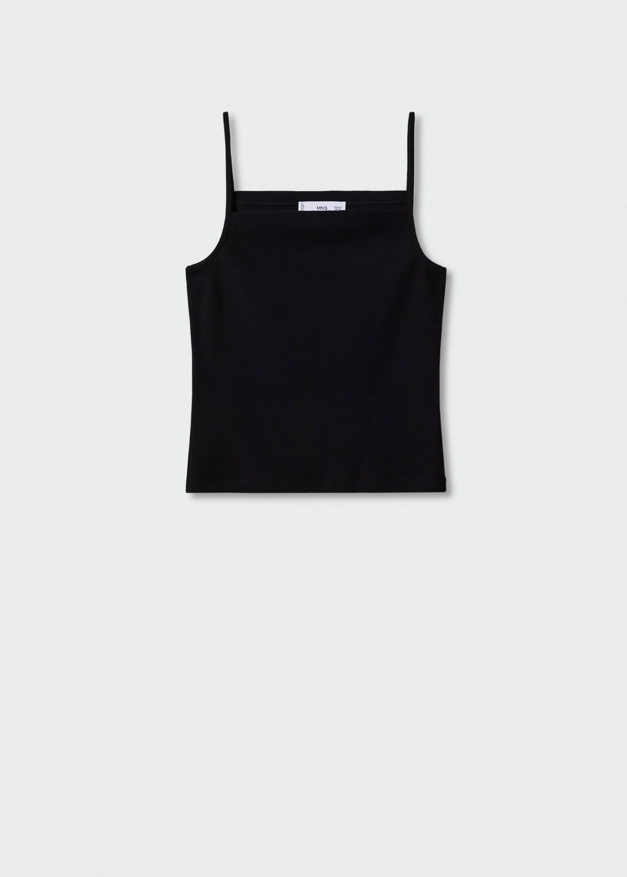 Strapless straight-neck top - Article without model