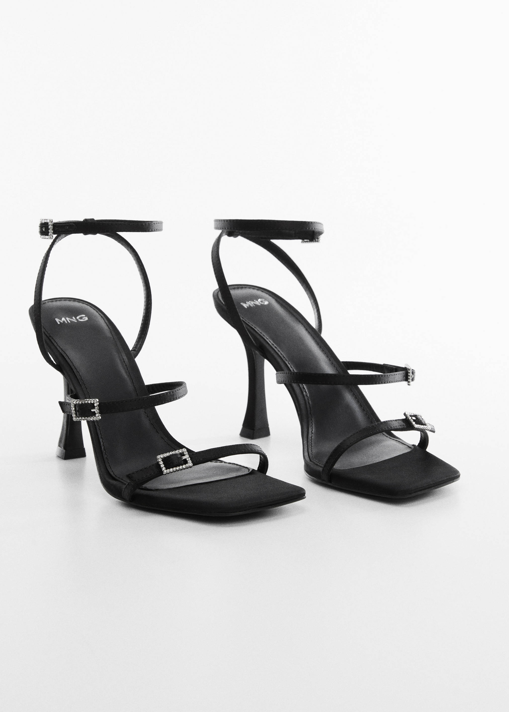 Sandàlies detall sivelles strass - Pla mig