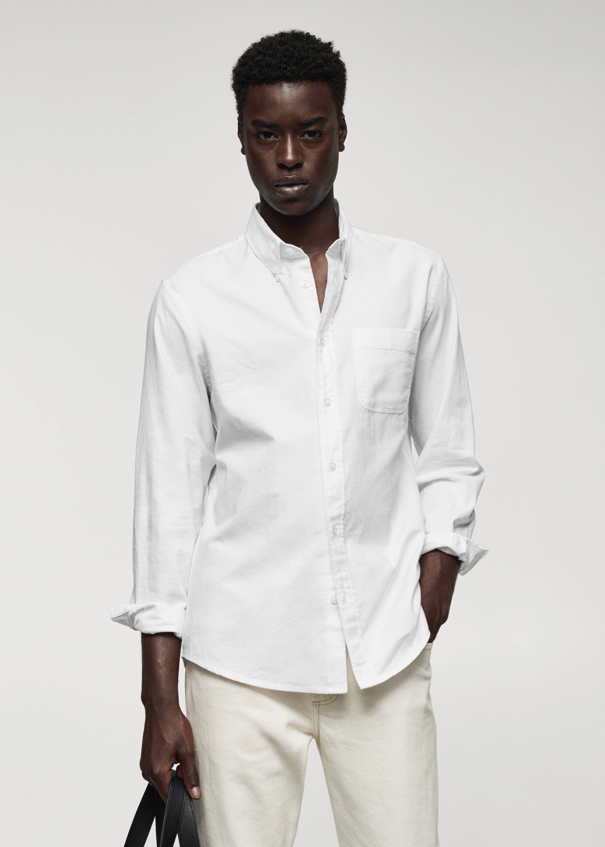 Regular fit Oxford cotton shirt - Medium plane