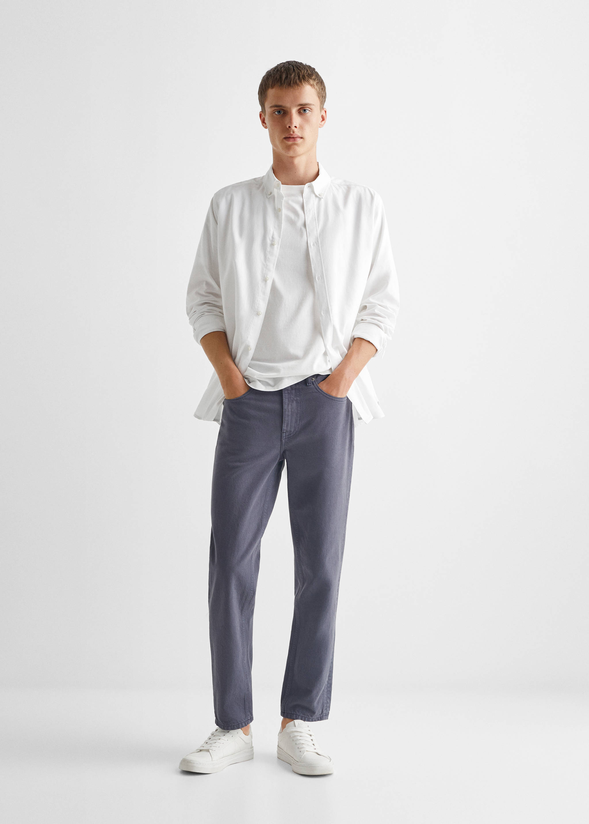 Camicia regular fit Oxford cotone - Piano generale