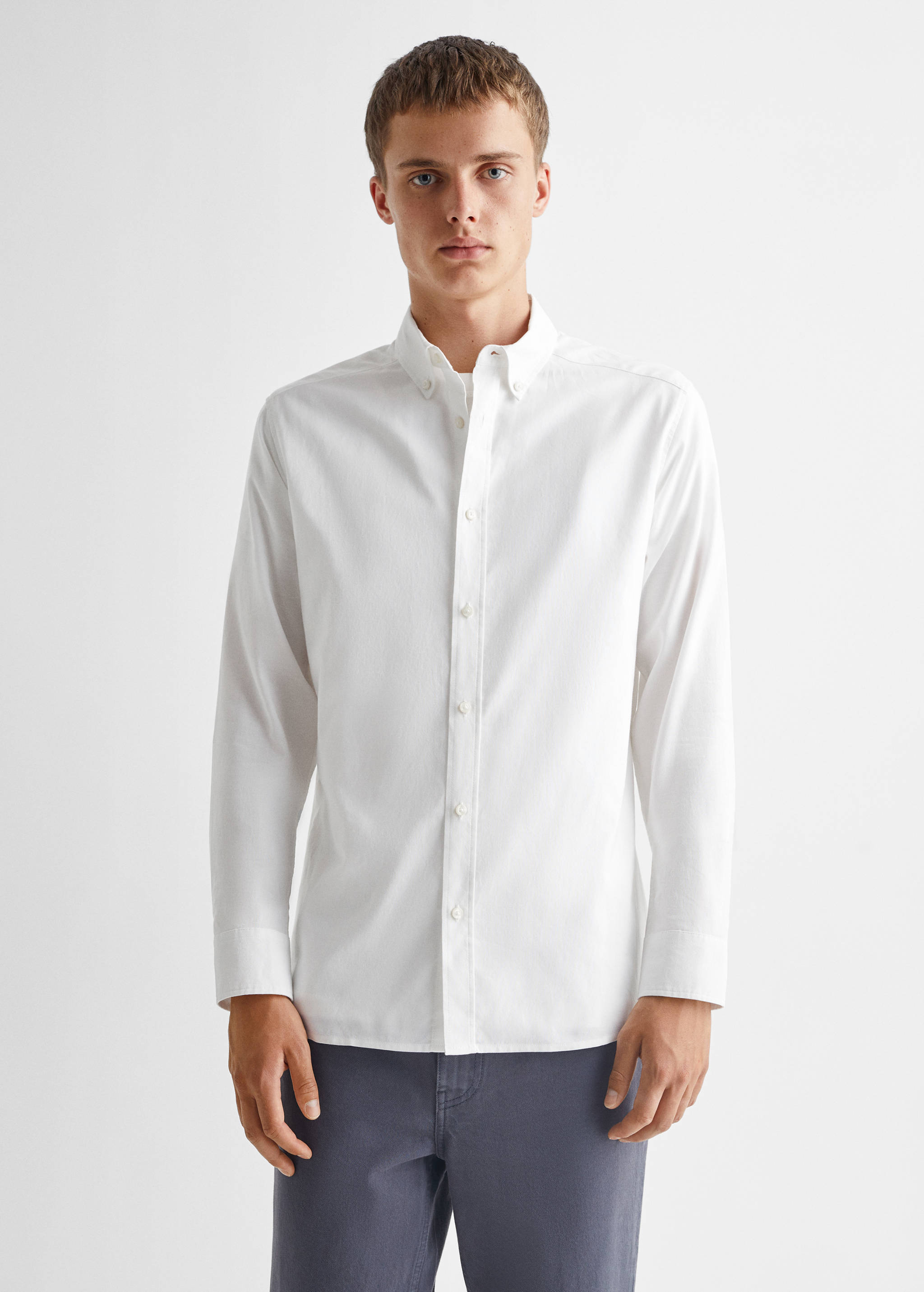 Camicia regular fit Oxford cotone - Piano medio