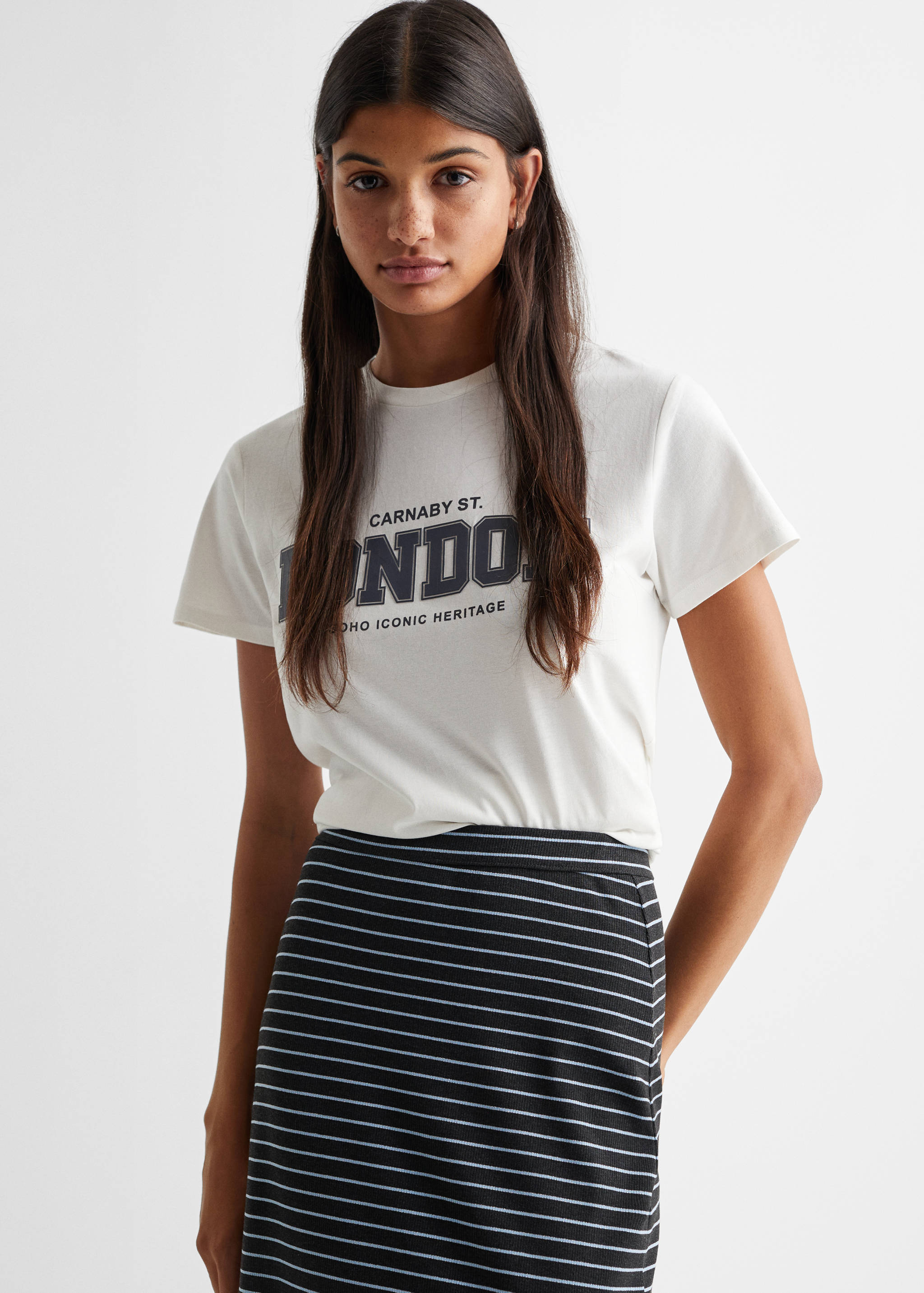 Long striped skirt - Medium plane