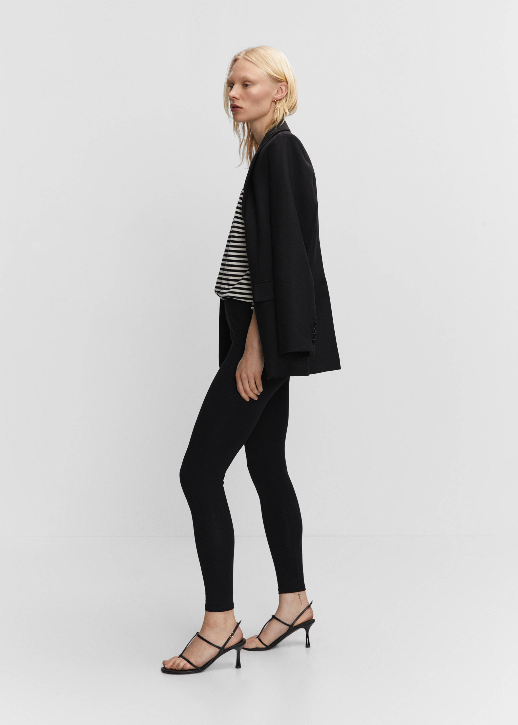 High waist cotton leggings - Details of the article 4