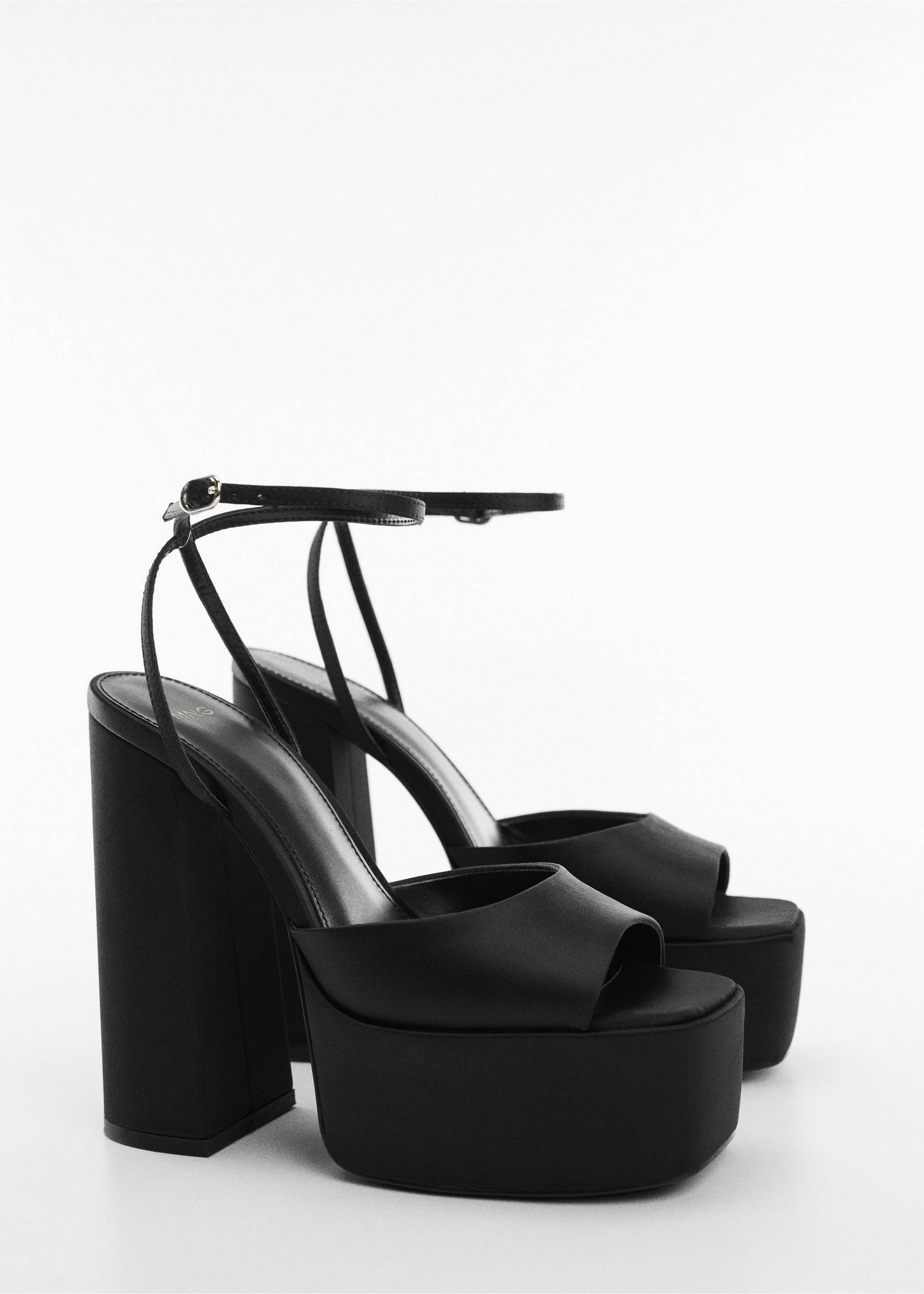 Platform maxi sandals - Medium plane, Black. Ref: 57094388-00.