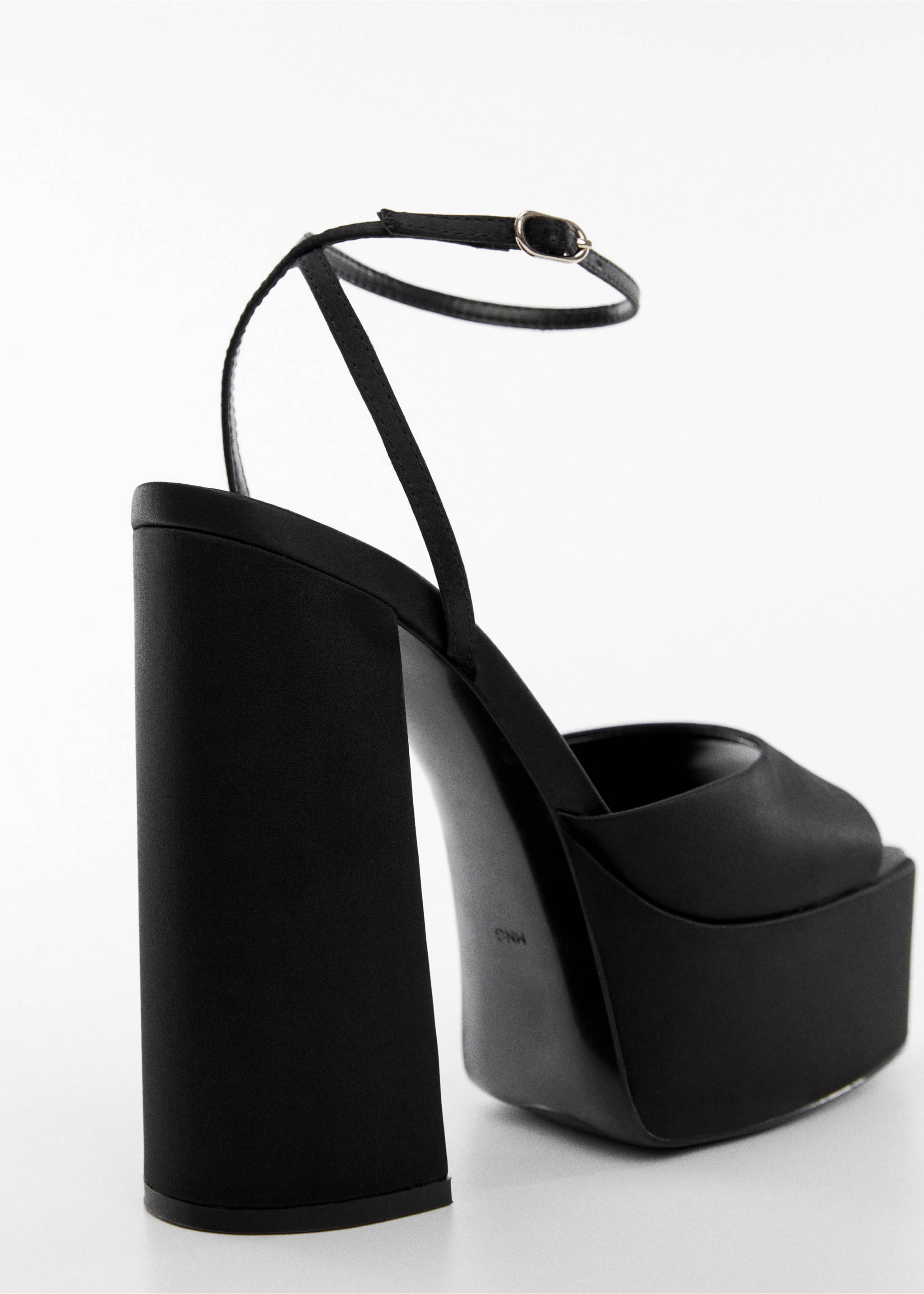Platform maxi sandals - Details of the article 1, Black. Ref: 57094388-00.