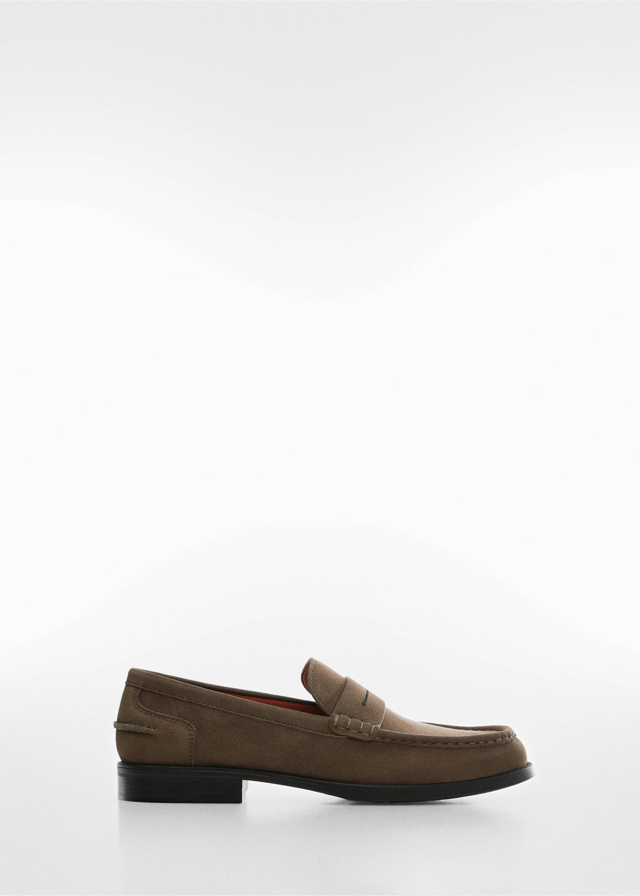 Nubuck leather moccasin mask moccasin - Article without model, Khaki. Ref: 57094398-00.