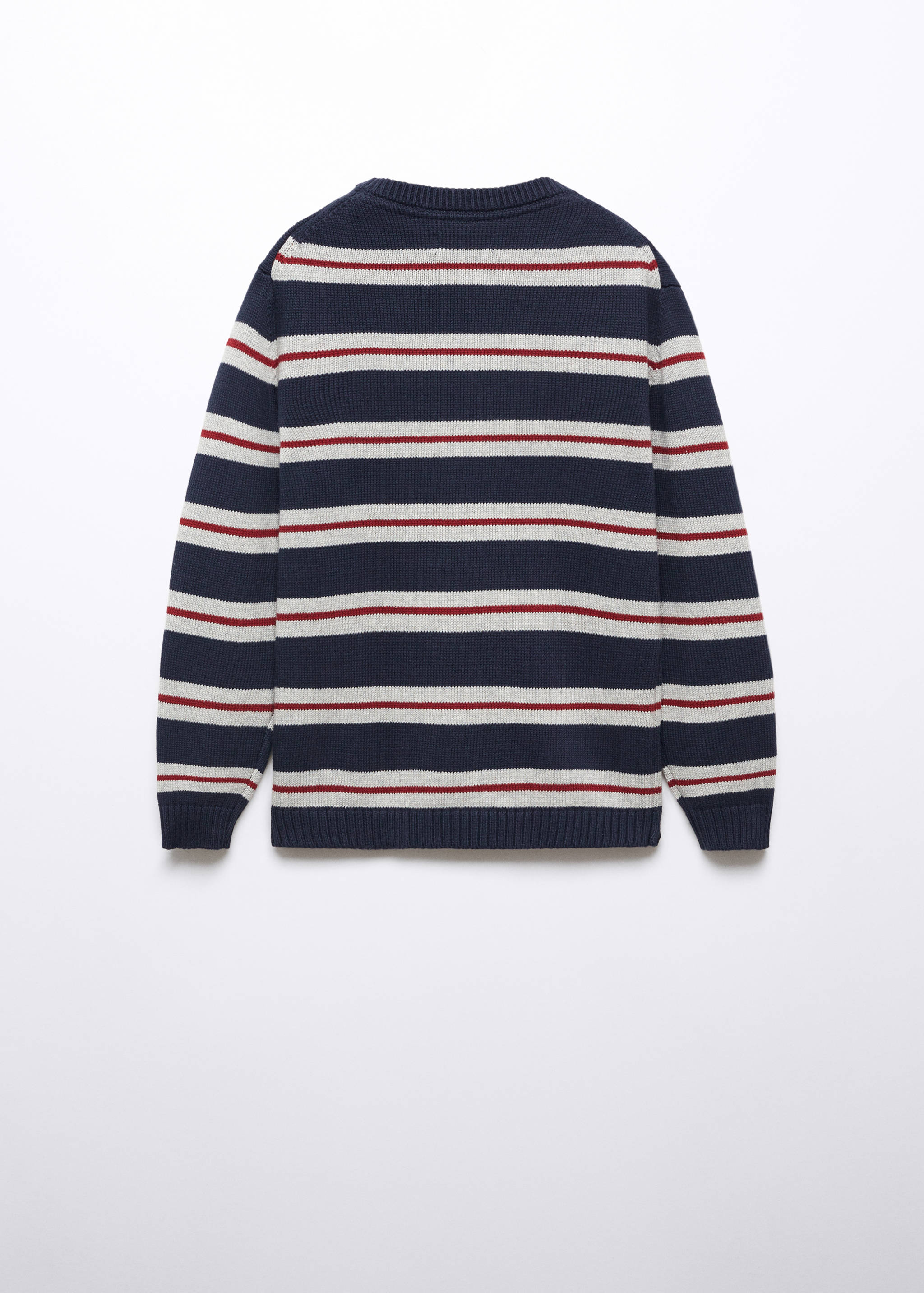 Pulover din tricot cu dungi - Spatele articolului