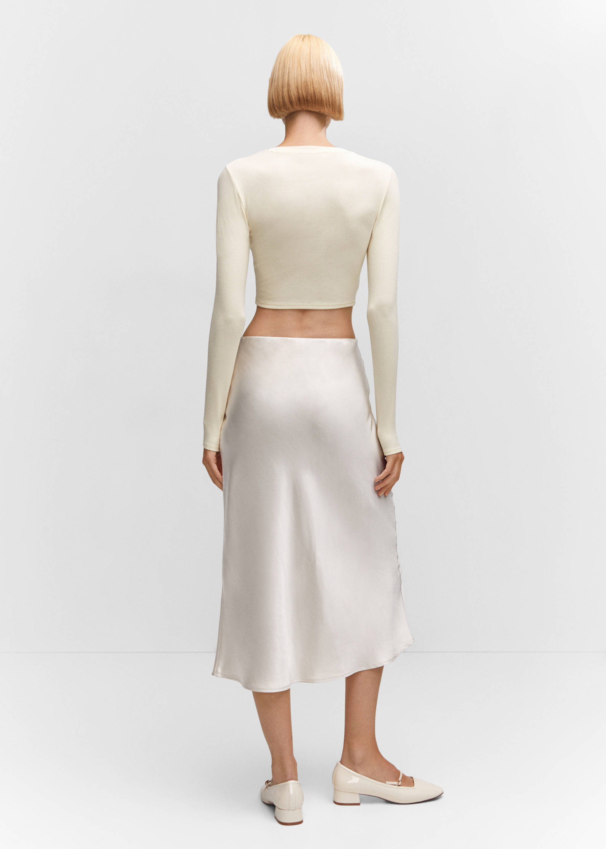 Cropped modal t-shirt - Reverse of the article