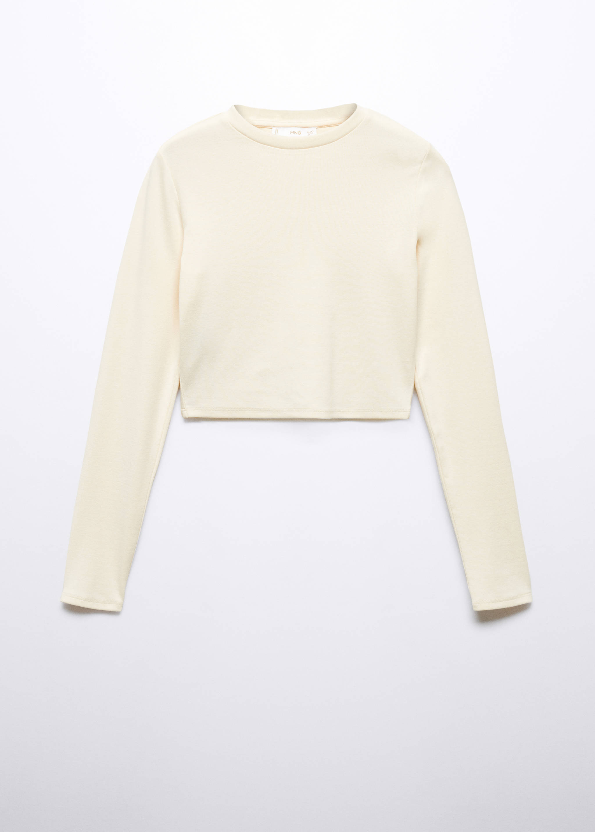 Cropped modal t-shirt - Article without model