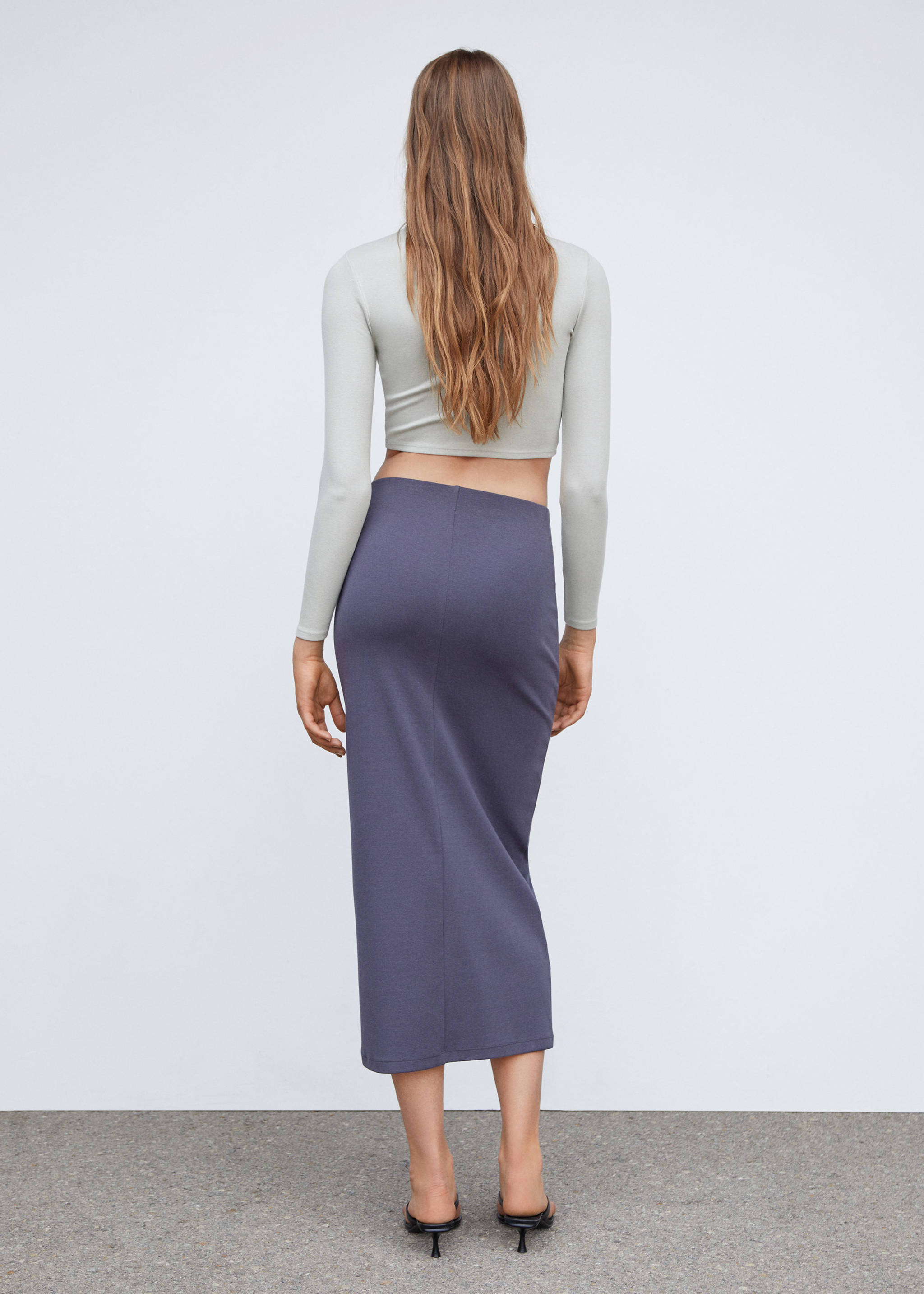 Cropped modal t-shirt - Reverse of the article
