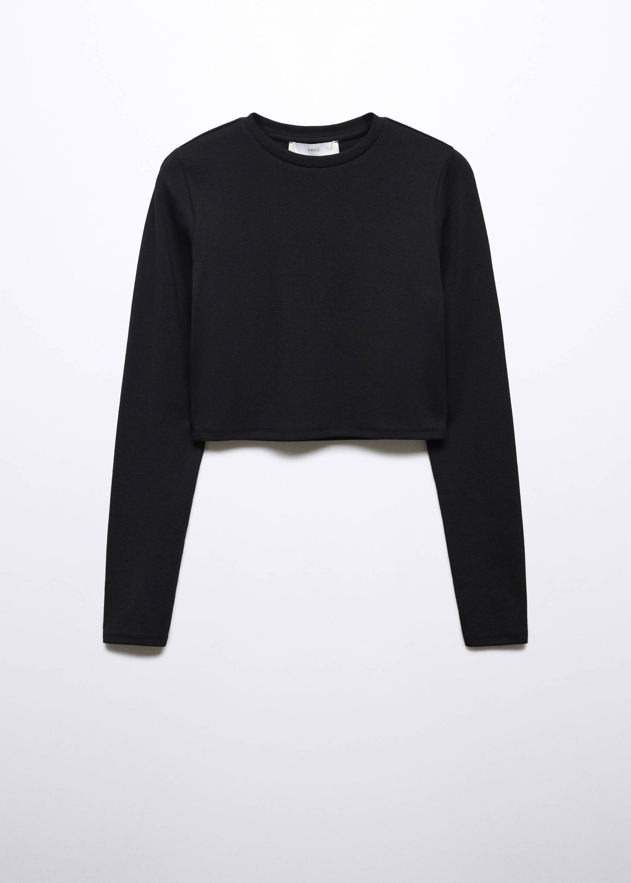 Cropped modal t-shirt - Article without model