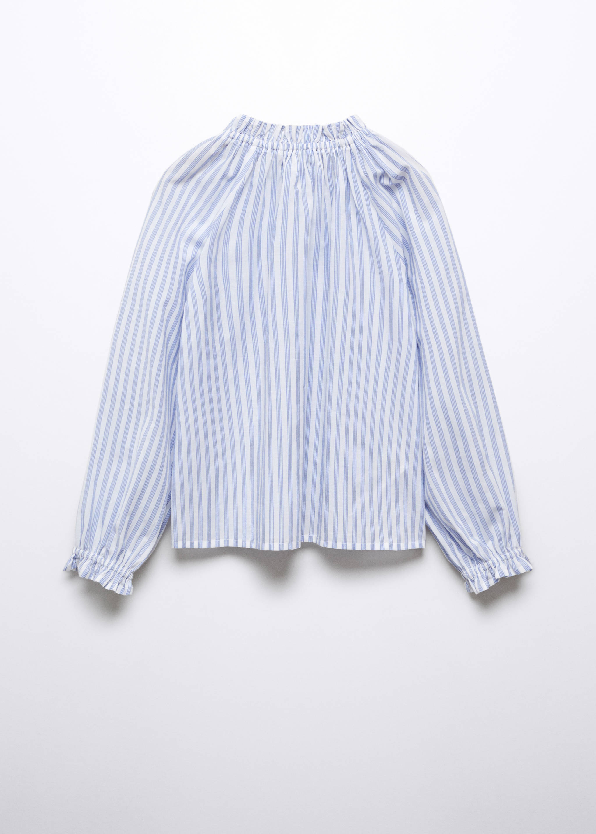 Gestreifte Baumwollbluse - Rückseite des Artikels