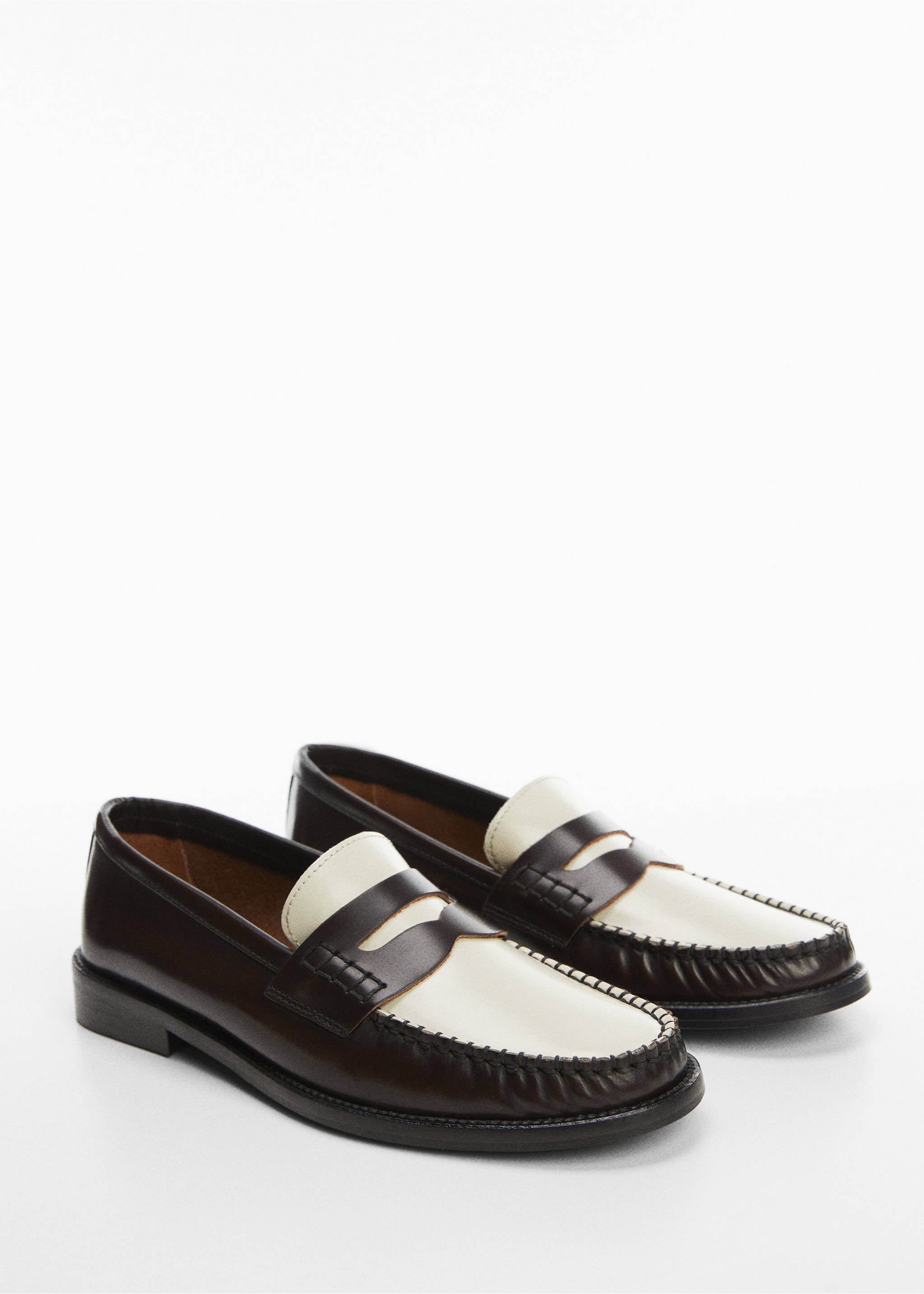 Leather penny loafers - Medium plane, Chocolate. Ref: 57094419-00.