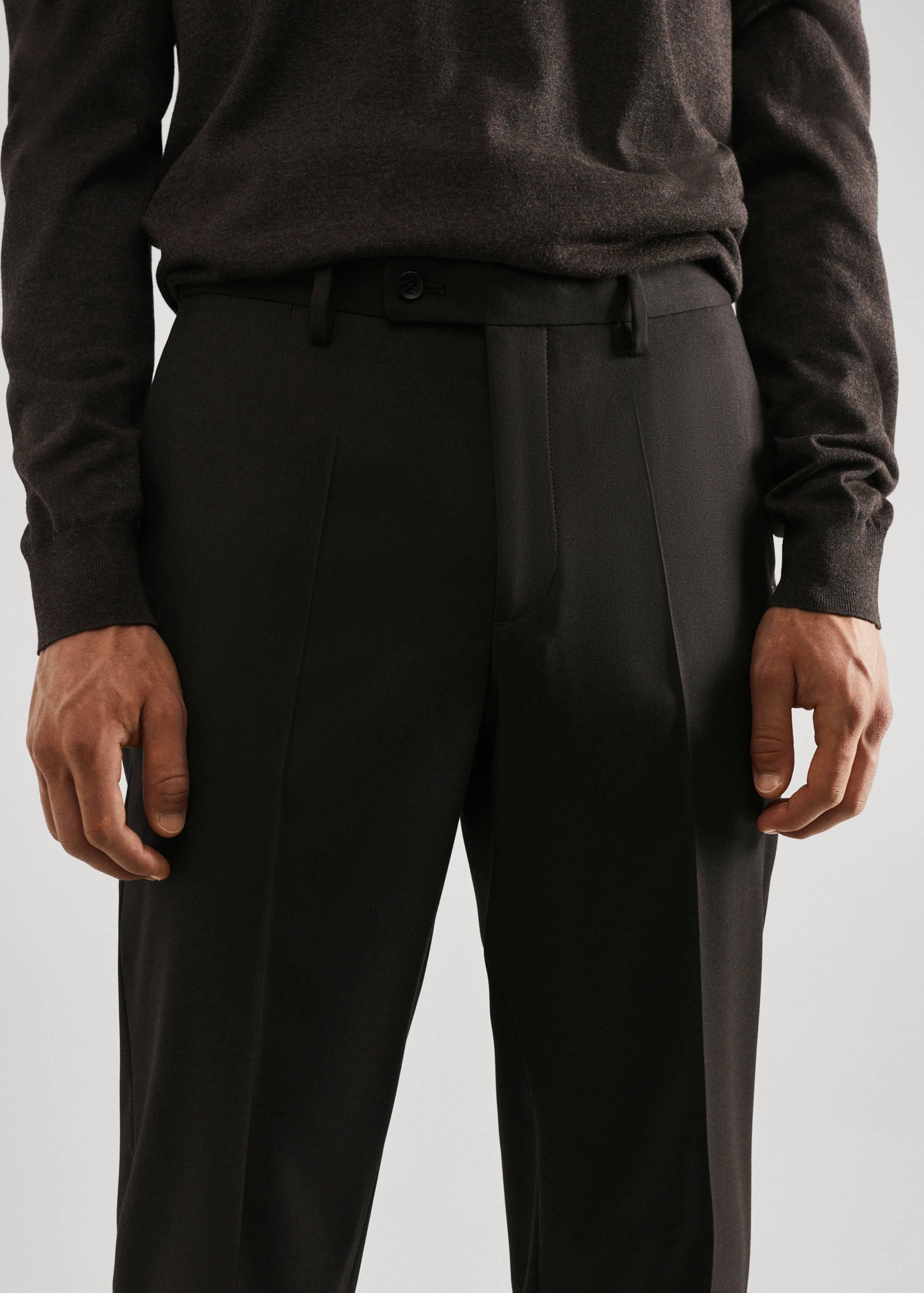 Slim fit suit trousers - Details of the article 1