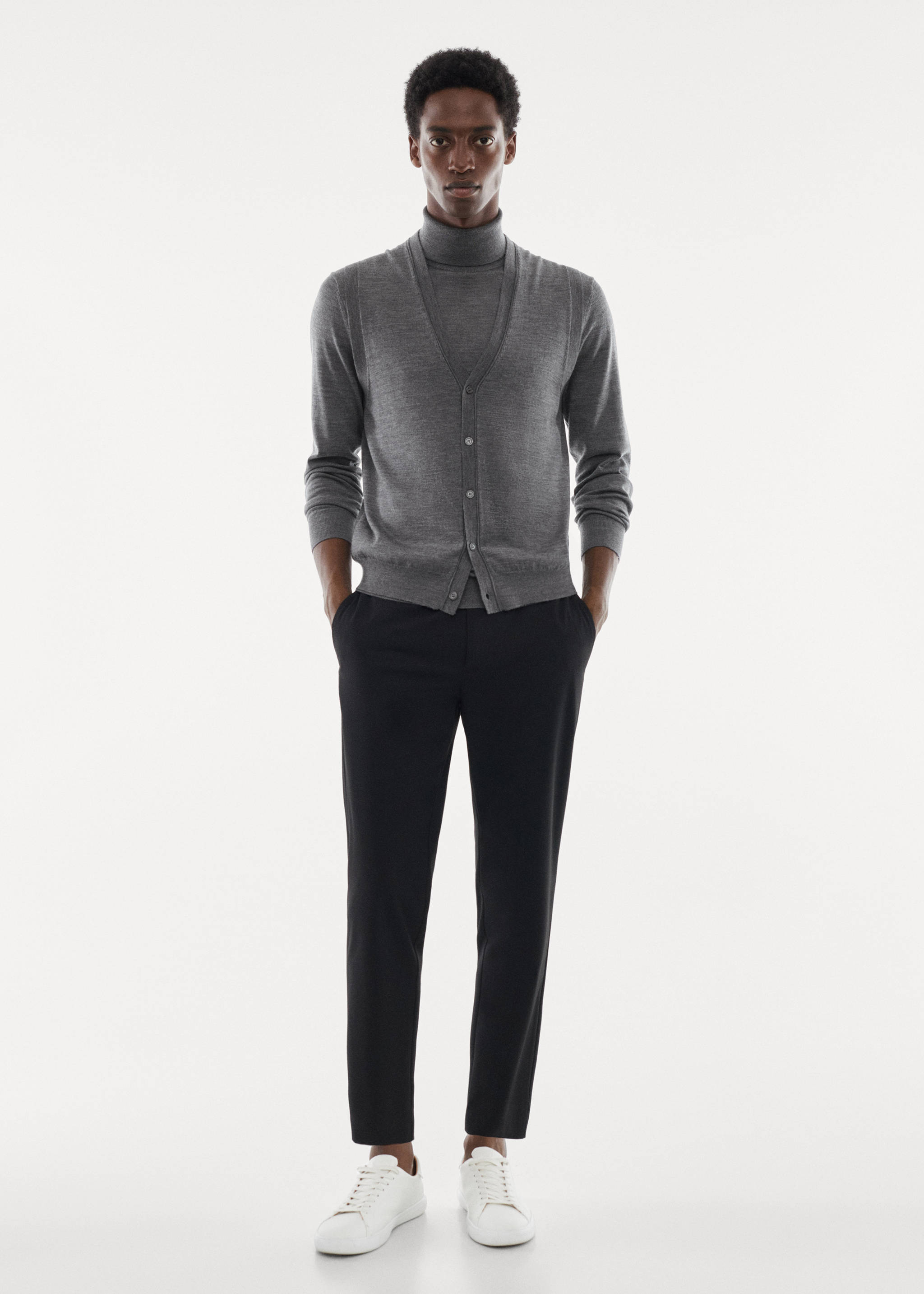 100% merino wool vest - General plane