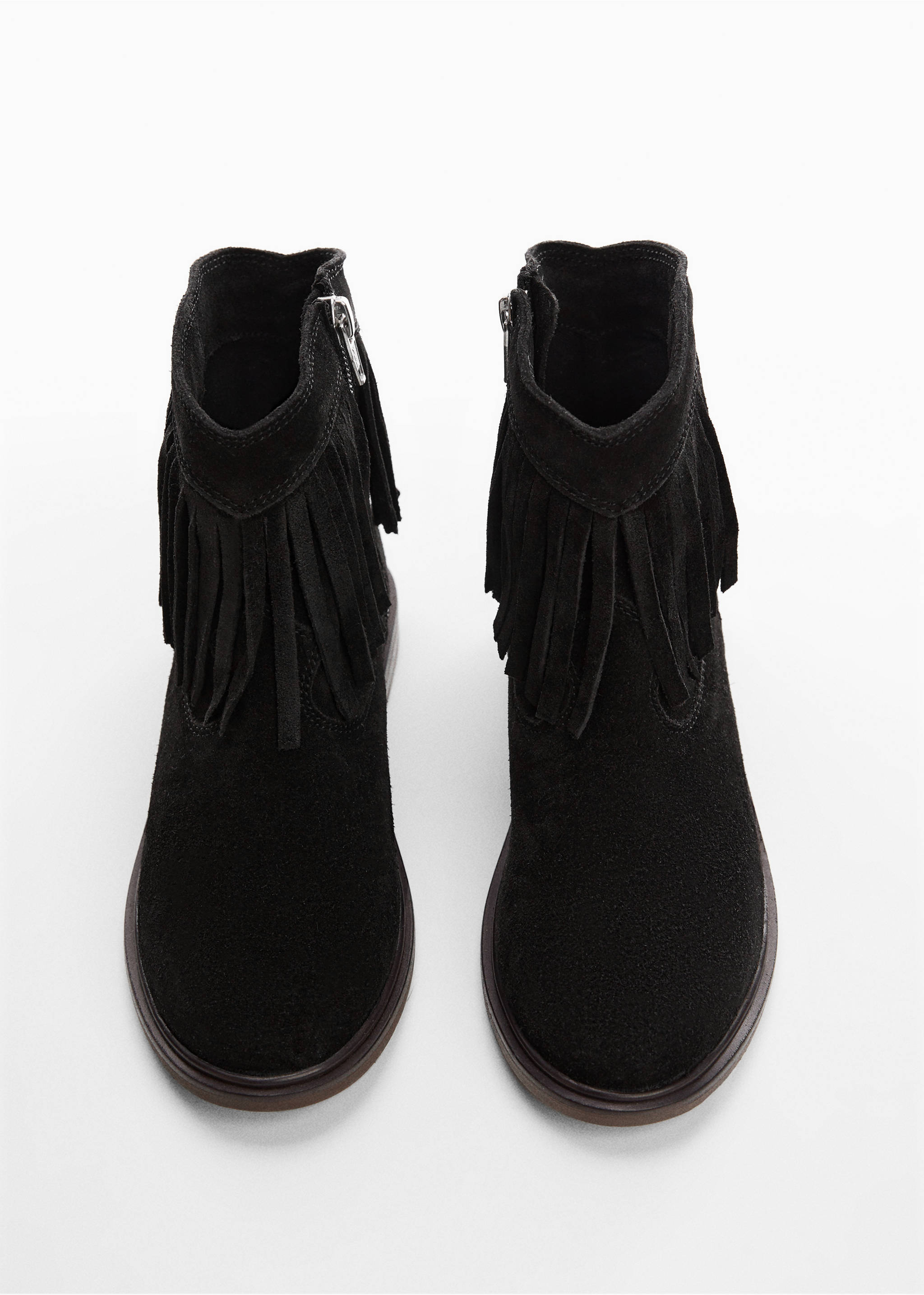 Bottines à franges cuir - Détail de l'article 3, Noir. Ref: 57094762-00.