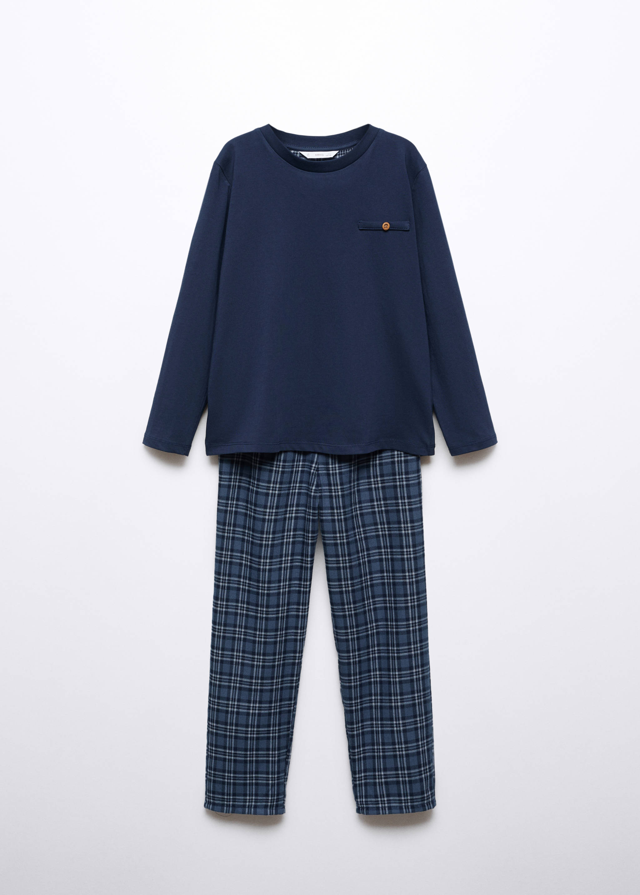 Two-pieces check long pyjamas - Article without model