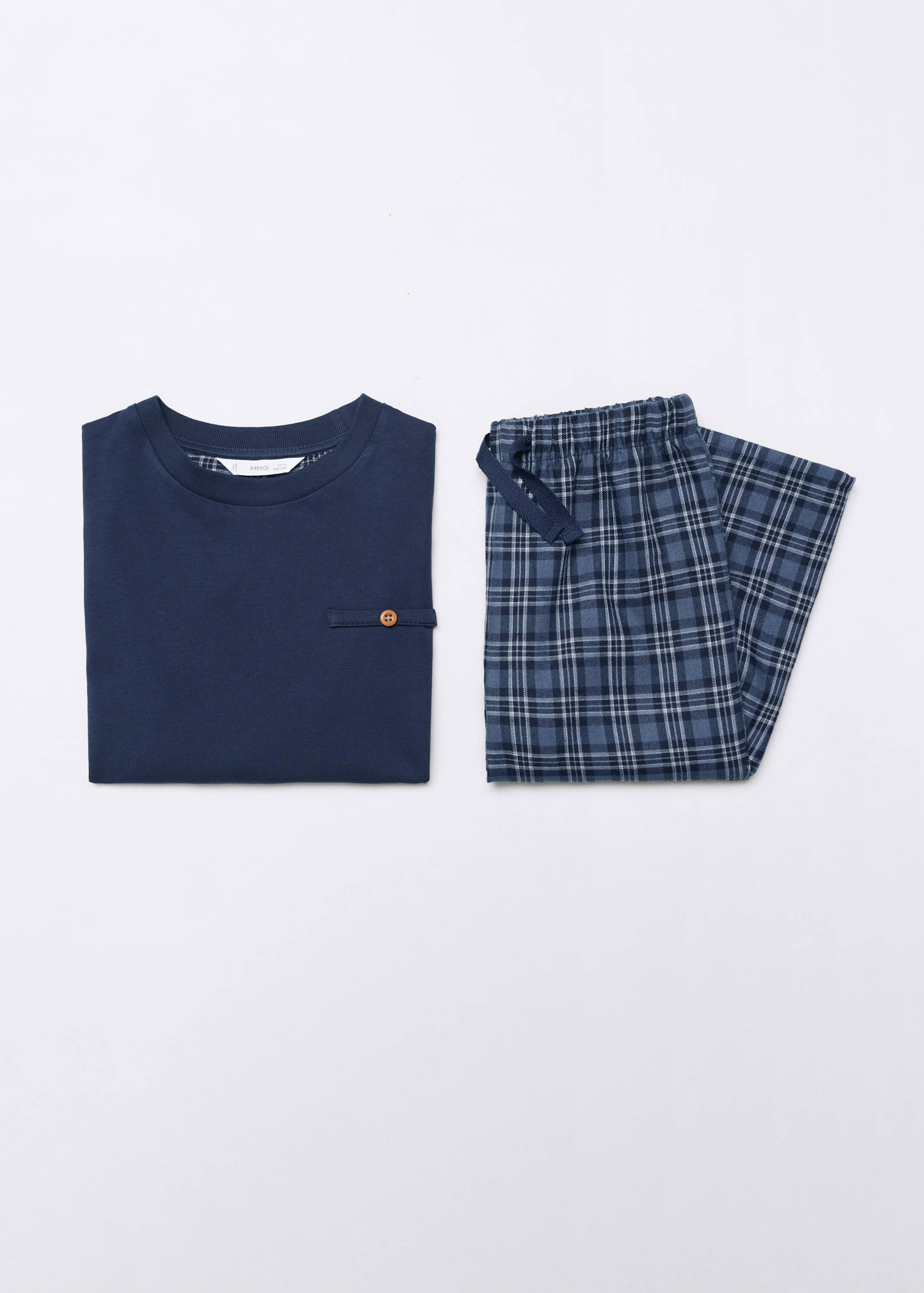 Two-pieces check long pyjamas - Details of the article 0