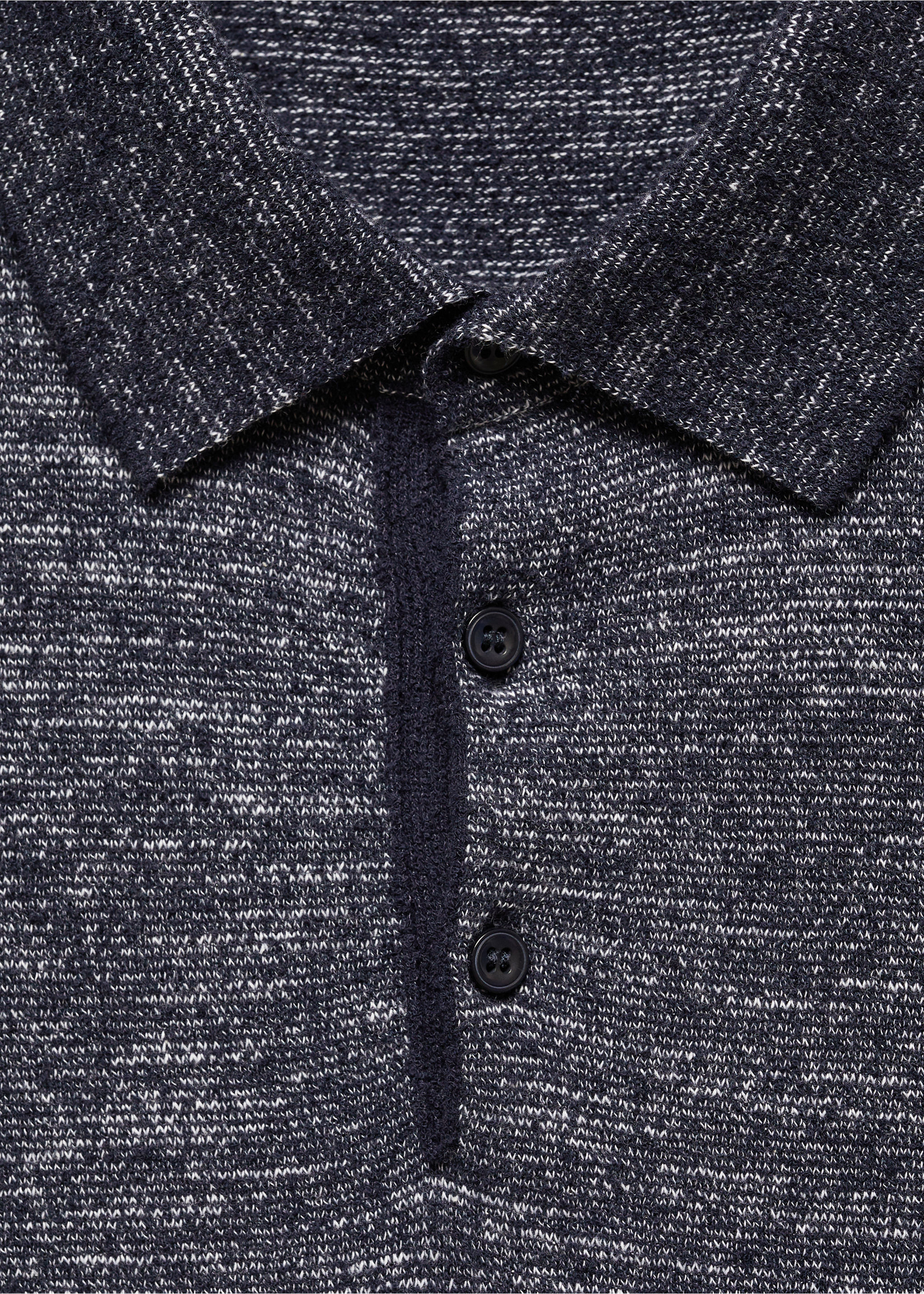 Flecked knit cotton polo - Details of the article 8