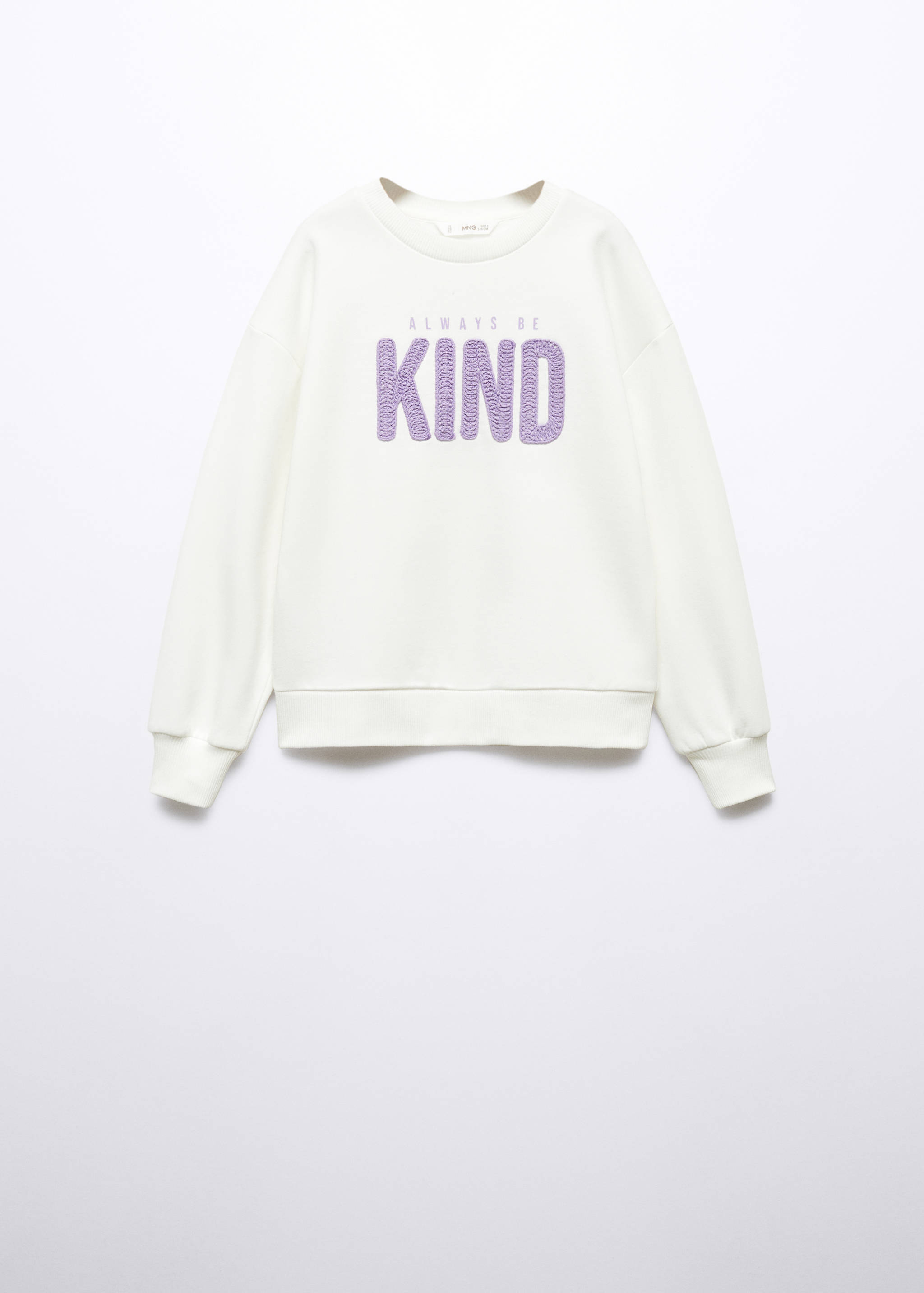 Embroidered message sweatshirt - Article without model