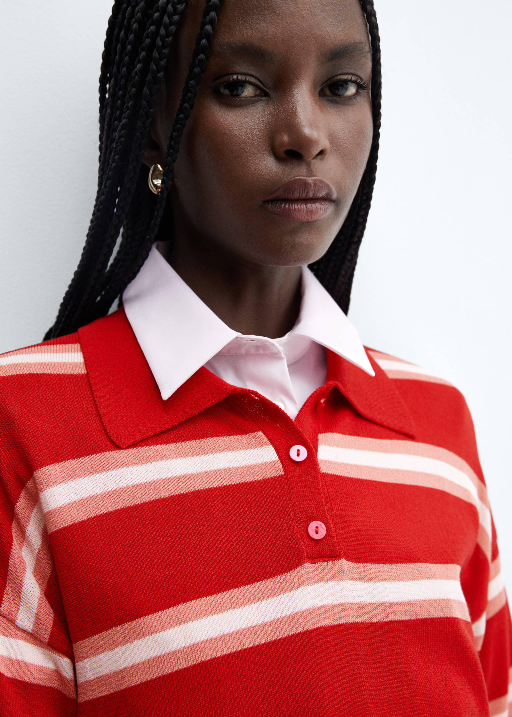 Striped oversized cropped sweater - Details of the article 1