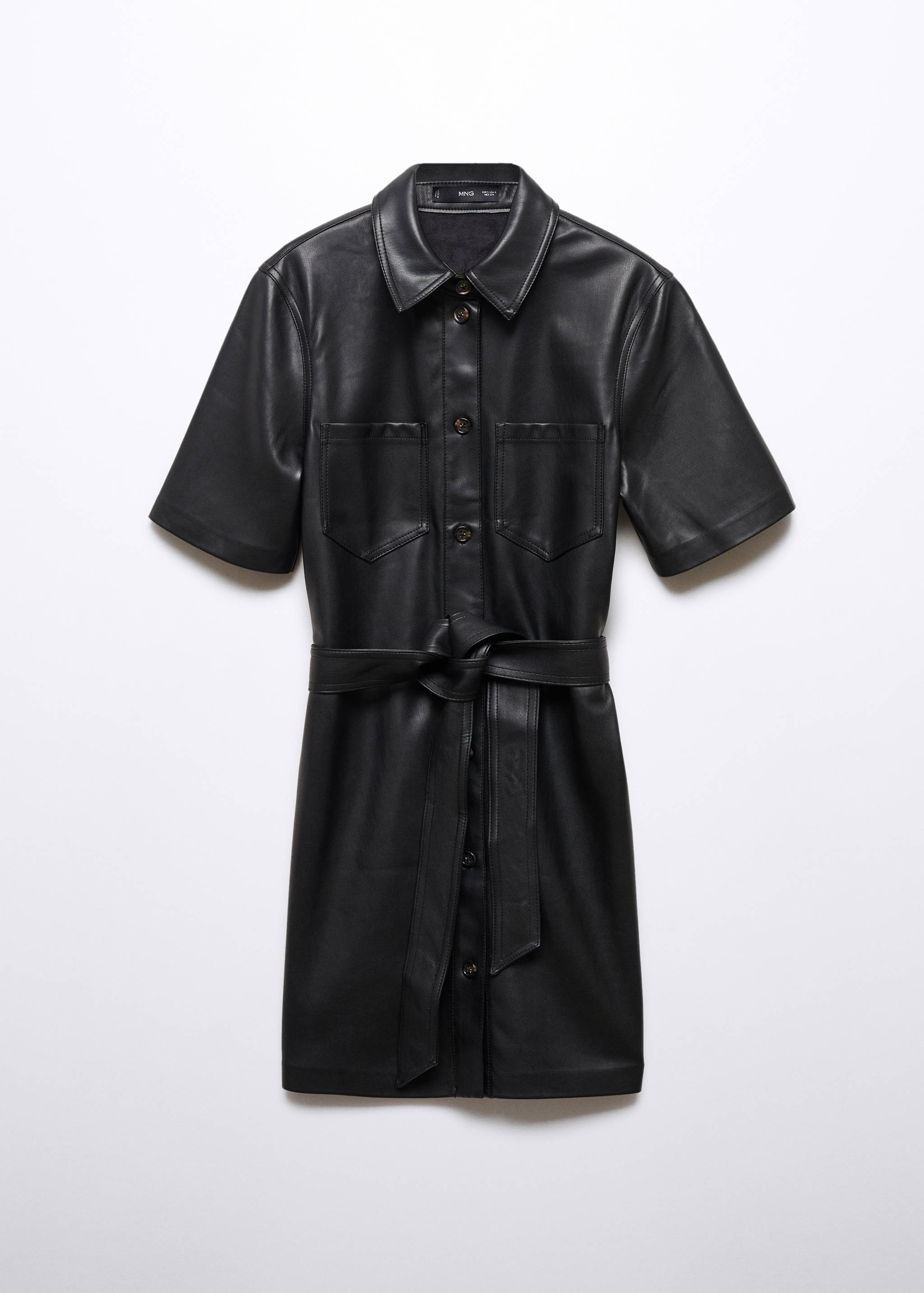 Robe chemisier simili-cuir - Article sans modèle